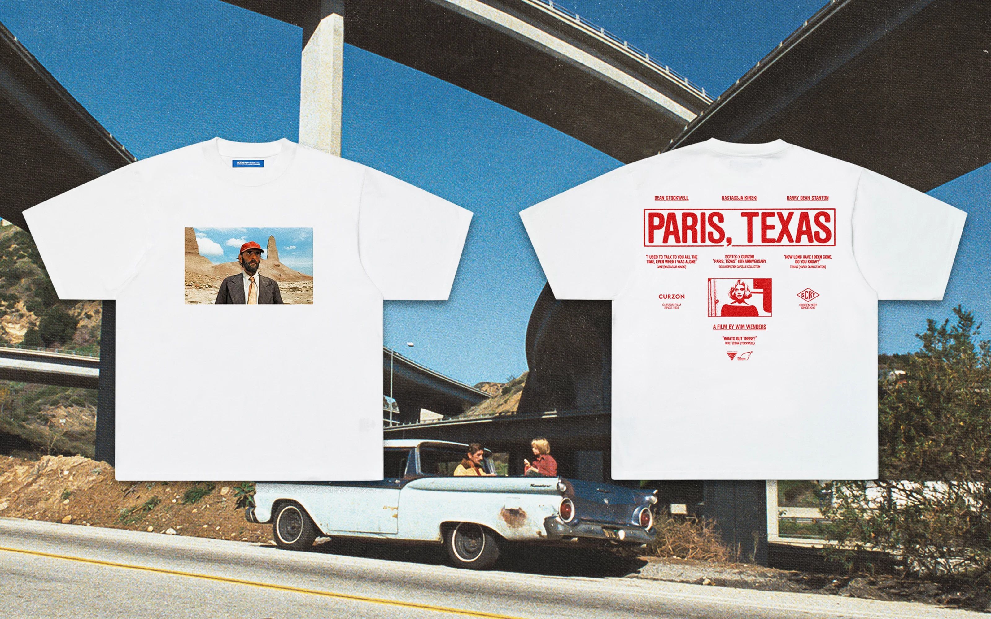 SCRT 💚 SCRT x Wim Wenders Foundation PARIS, TEXAS White Tee NEW Size US S / EU 44-46 / 1 - 3 Thumbnail