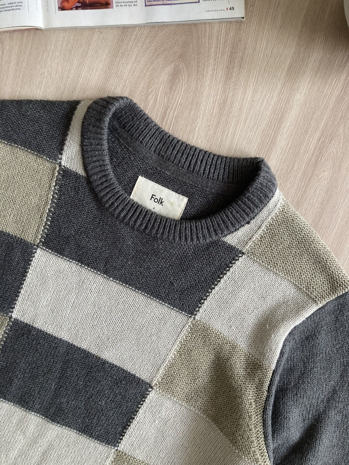 Folk Vintage Folk Flannel Knit Wool Sweater Japanese Style 00s Size US M / EU 48-50 / 2 - 5 Thumbnail