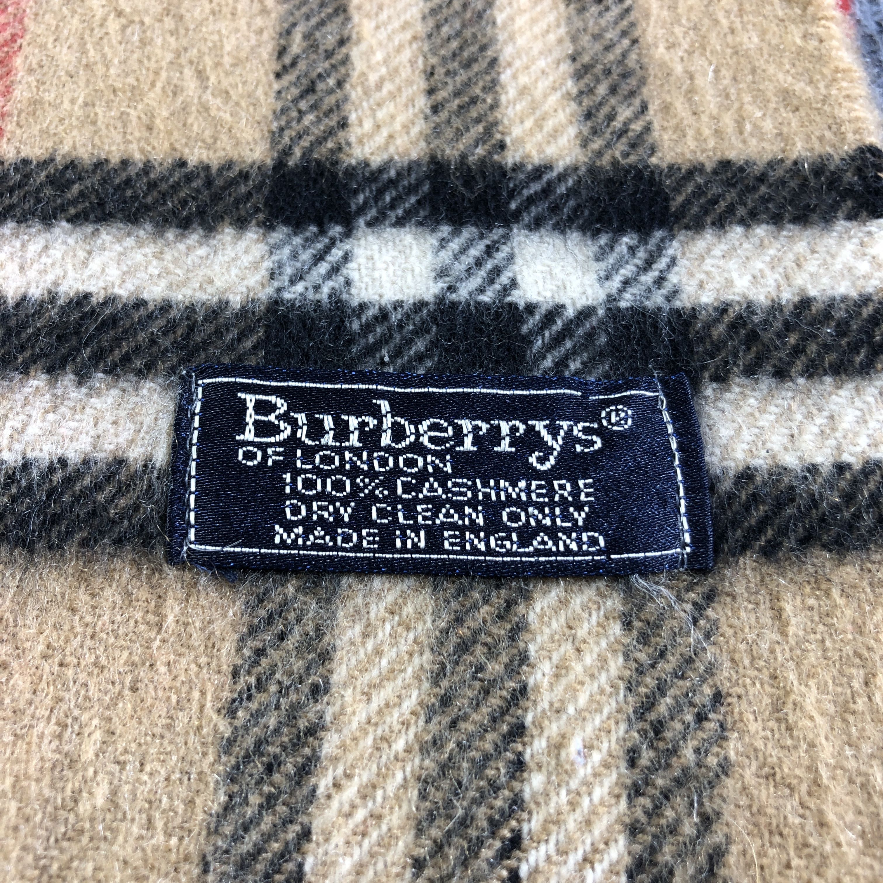 Burberry Burberrys Nova Check Tan Wool Scarf Muffler V2696 Size ONE SIZE - 4 Thumbnail