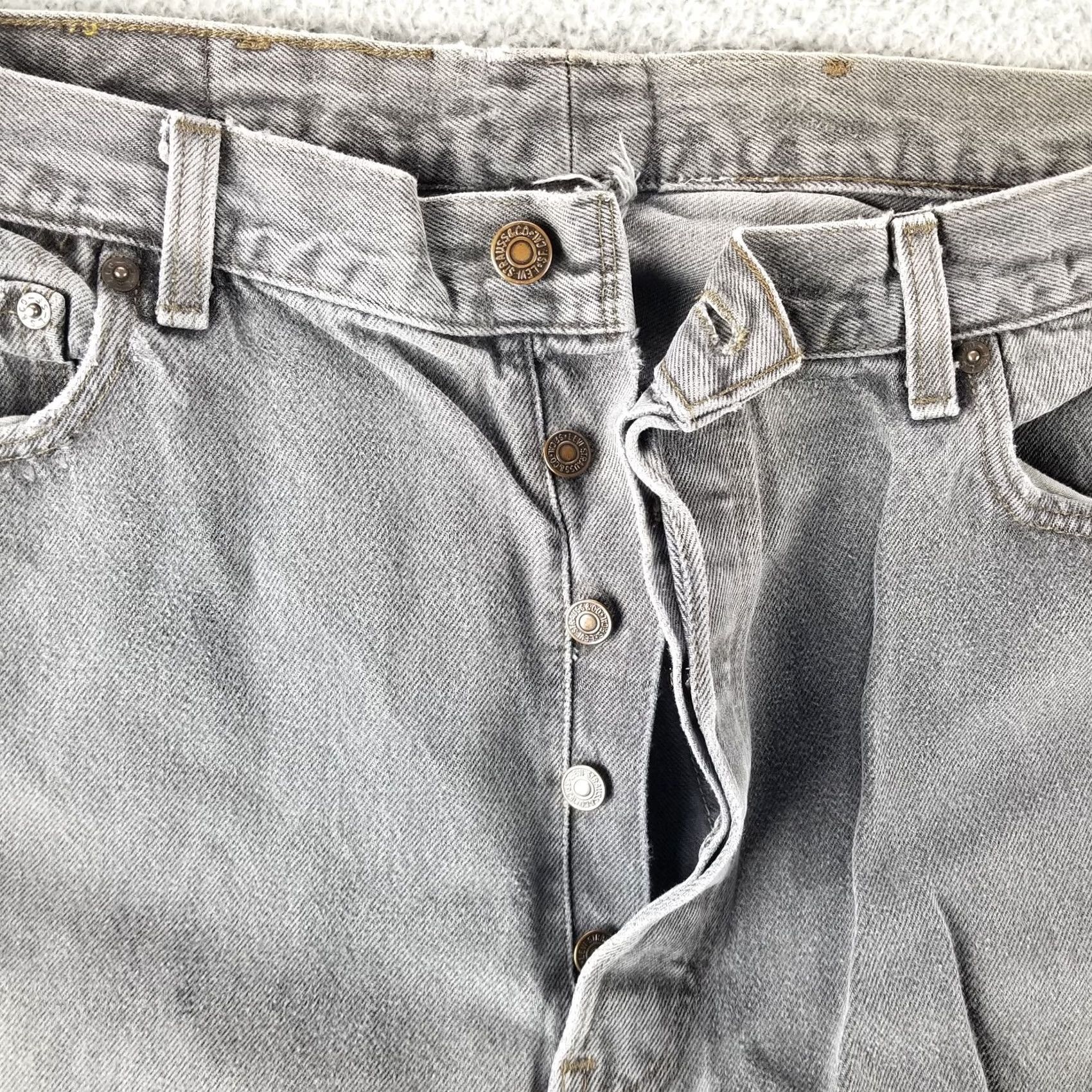 Levi's Levi's 501 Jeans Main Copper Hardware Button Fly Denim 36X27 Gray - Vintage, Regular, Men, 90s Theme, US Size US 36 / EU 52 - 2 Thumbnail