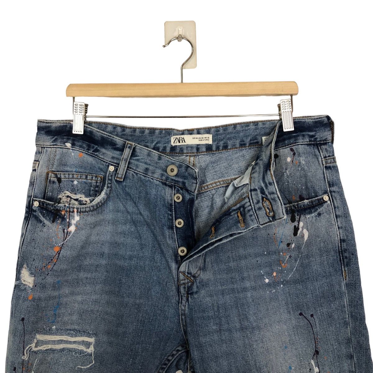 Japanese Brand 🔥RARE DISTRESSED DENIM JEANS ZARA DESIGNER Size US 34 / EU 50 - 11 Thumbnail