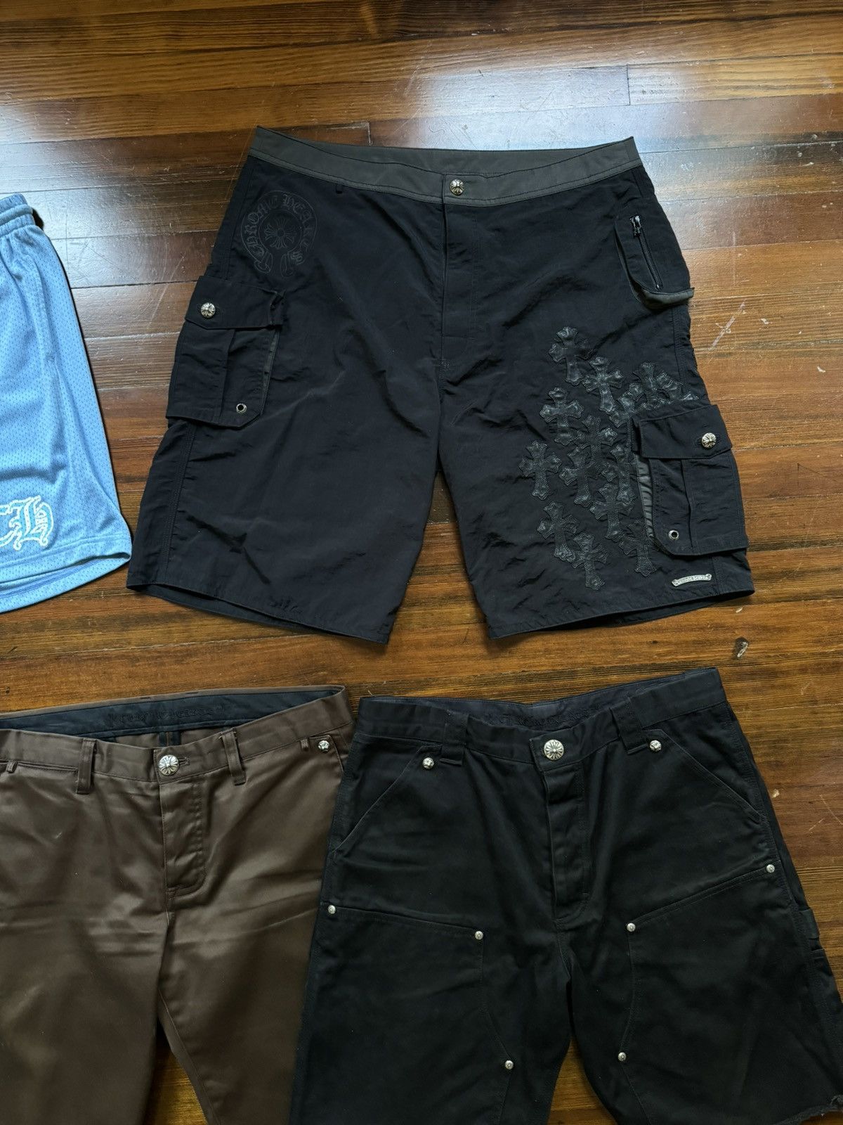 Chrome Hearts 🚭CHROME GRAIL🚭2008 JAPAN EXCLUSIVE LEATHER PATCH Shorts Size US 36 / EU 52 - 21 Thumbnail