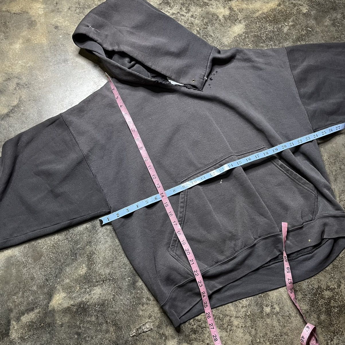 Vintage vintage thrashed black blank baggy hoodie Size US XL / EU 56 / 4 - 4 Thumbnail