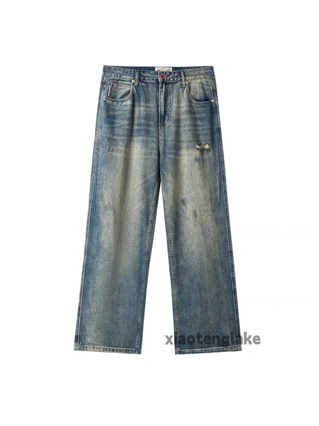 Jean × Vintage washed faded rusty workwear damaged yuppie jeans Size US 30 / EU 46 - 4 Thumbnail