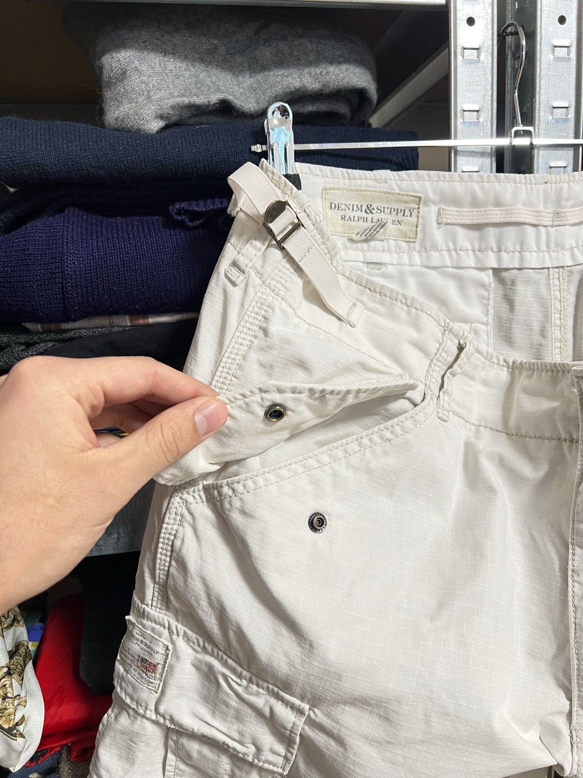 Denim & Supply Ralph Lauren × Polo Ralph Lauren × Vintage Vintage Ralph Lauren Cargo Denim & Supply Shorts Size 36 Size US 36 / EU 52 - 4 Thumbnail