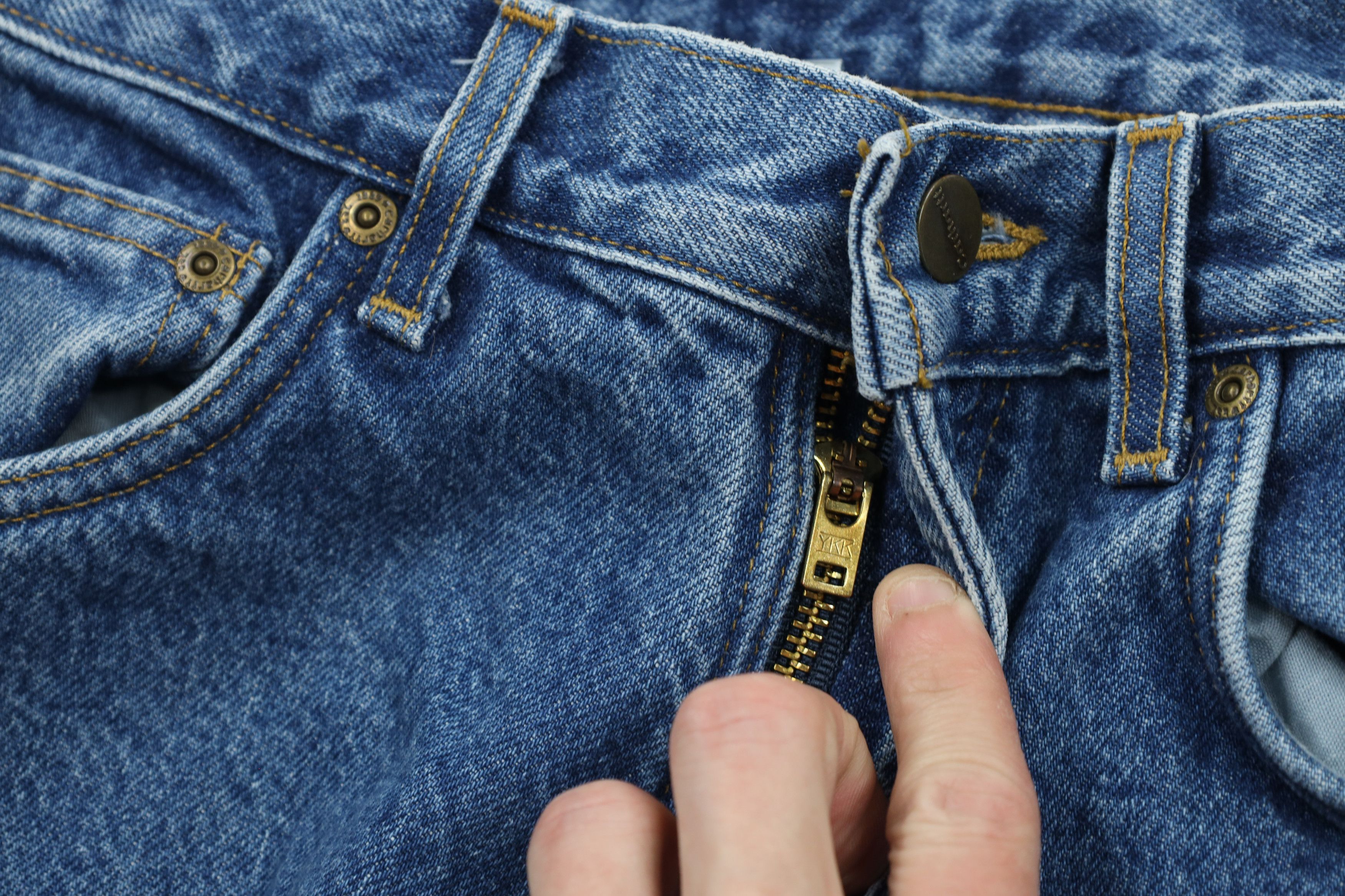 Carhartt × Vintage Vintage Carhartt Spell Out Heavyweight Fleece Lined Jeans Size US 32 / EU 48 - 7 Thumbnail