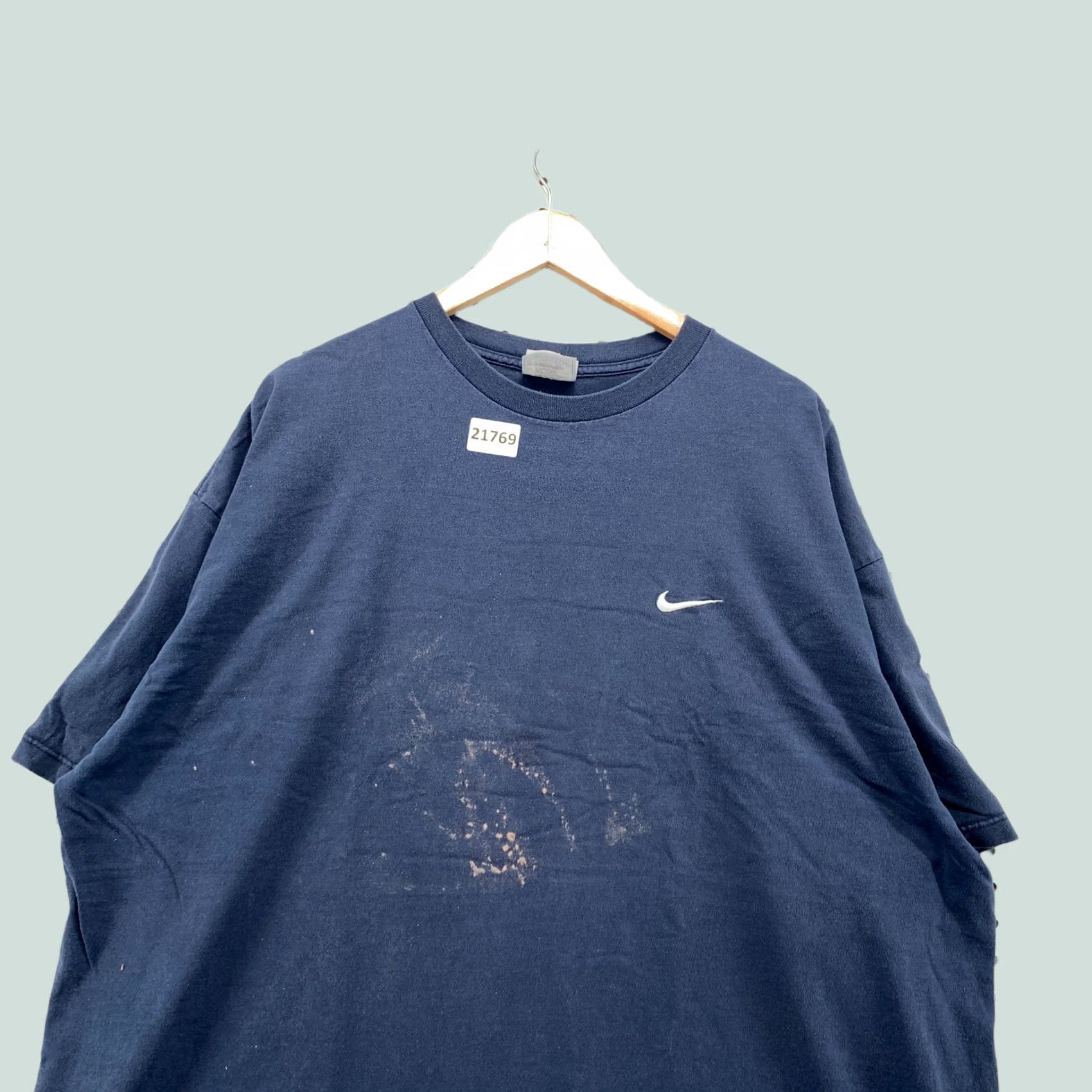 Nike VINTAGE Nike Shirt 2XL Adult Navy White Embroidered Swoosh 90s USA Shirt Mens Size US XXL / EU 58 / 5 - 1 Thumbnail