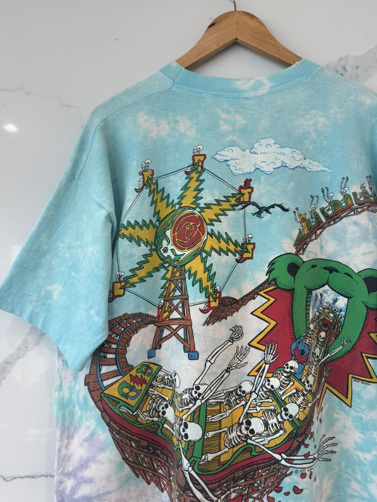 Grateful Dead Vintage 1993 Grateful Dead Liquid Blue Band Tee T Shirt Size US XL / EU 56 / 4 - 4 Thumbnail