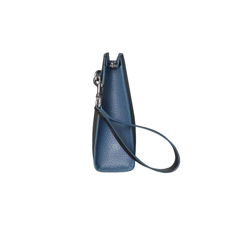 Gucci GUCCI Black/Blue GG Canvas Small Pouch New & Authentic Size ONE SIZE - 4 Thumbnail