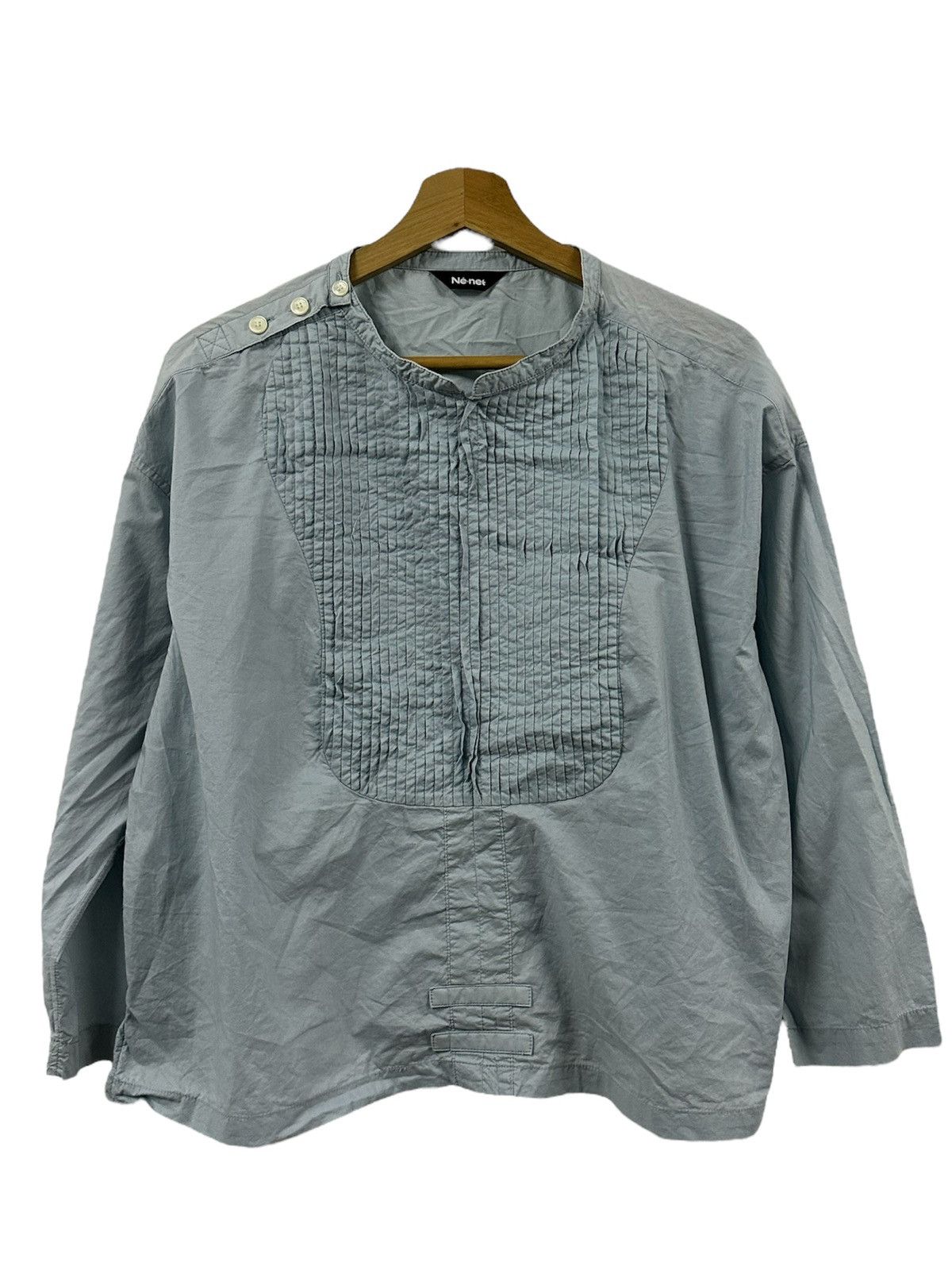 Ne-Net Ne-Net Issey Miyake Ruffle Side Button L/S Shirt Size US L / EU 52-54 / 3 - 2 Thumbnail
