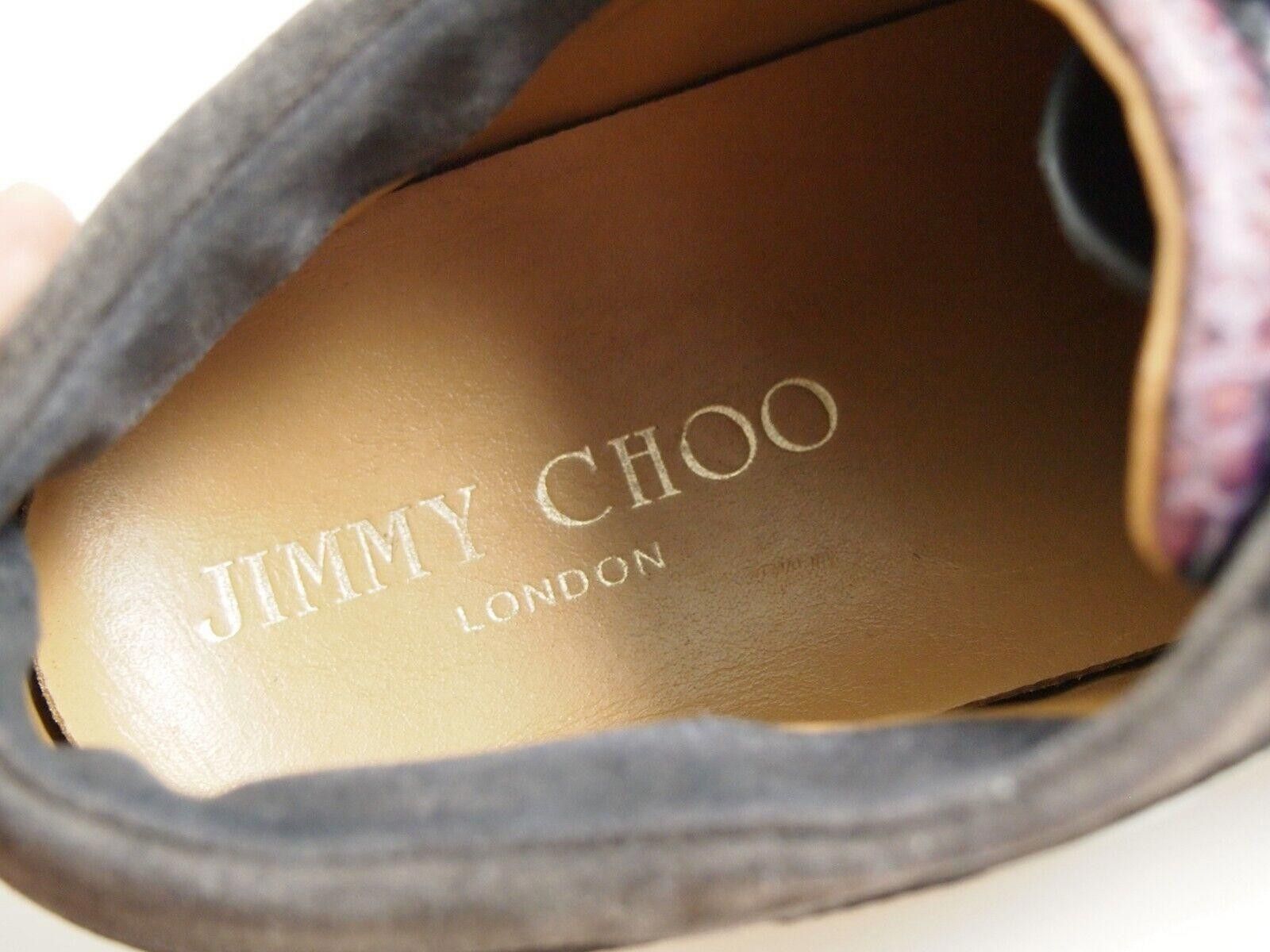 Jimmy Choo Jimmy Choo Sneaker Blue Leather Purple Snakeskin EU 38 US 8 Size US 8 / IT 38 - 8 Thumbnail