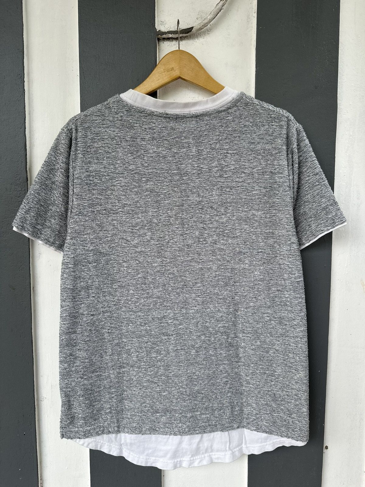 20471120 SICK JAPANESE MOHAIR DOUBLE LAYER TSHIRT LGB STYLE Size US L / EU 52-54 / 3 - 6 Thumbnail