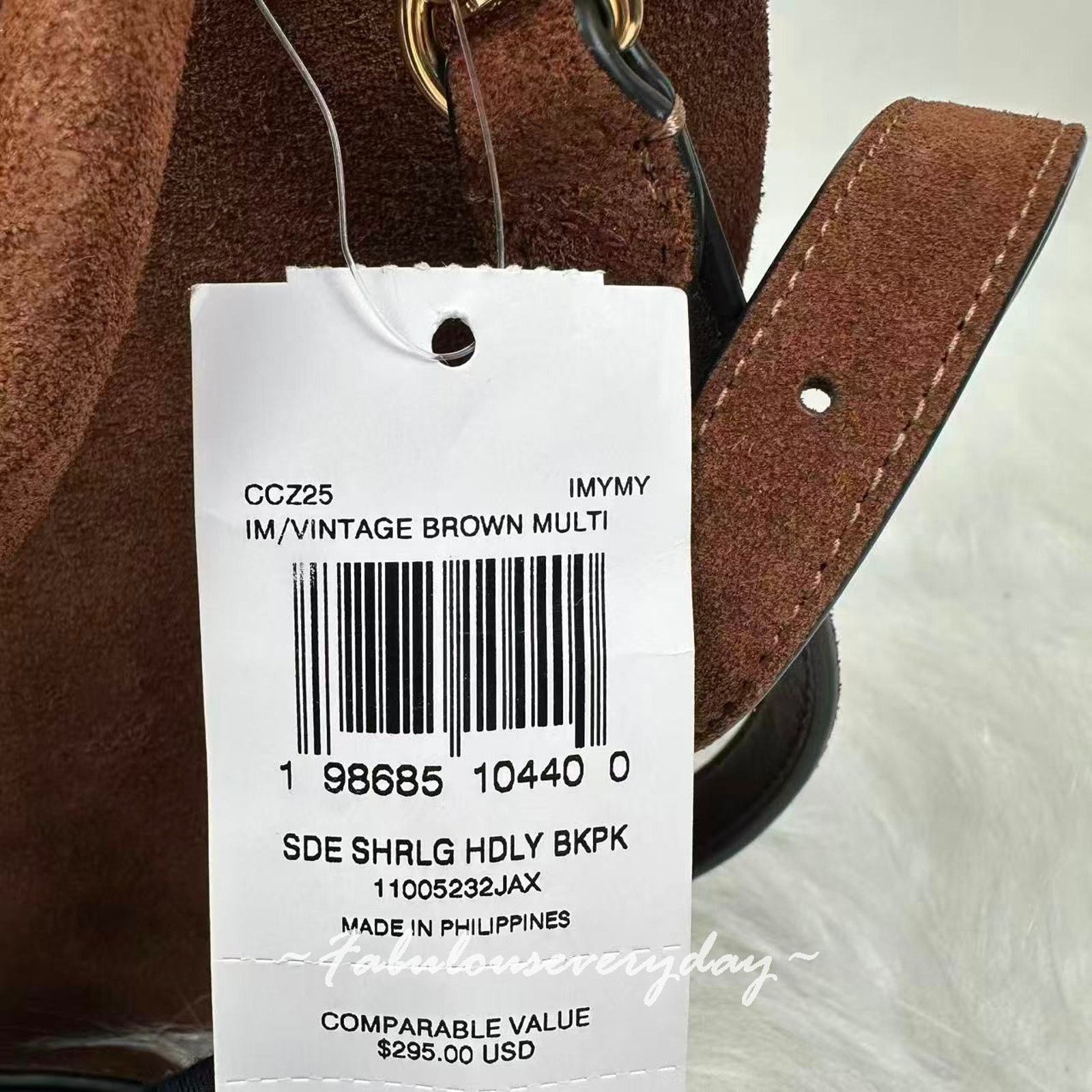 Coach Coach Hadley Backpack In Suede Shearling/Gold/Vintage Brown Size ONE SIZE - 5 Thumbnail