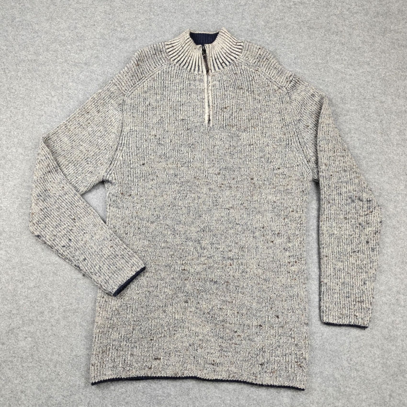 Rodd & Gunn Rodd & Gunn Sweater Mens 3XL Gray 1/4 Zip Mock Neck Pure Wool Knit Pullover Size US XXL / EU 58 / 5 - 2 Thumbnail