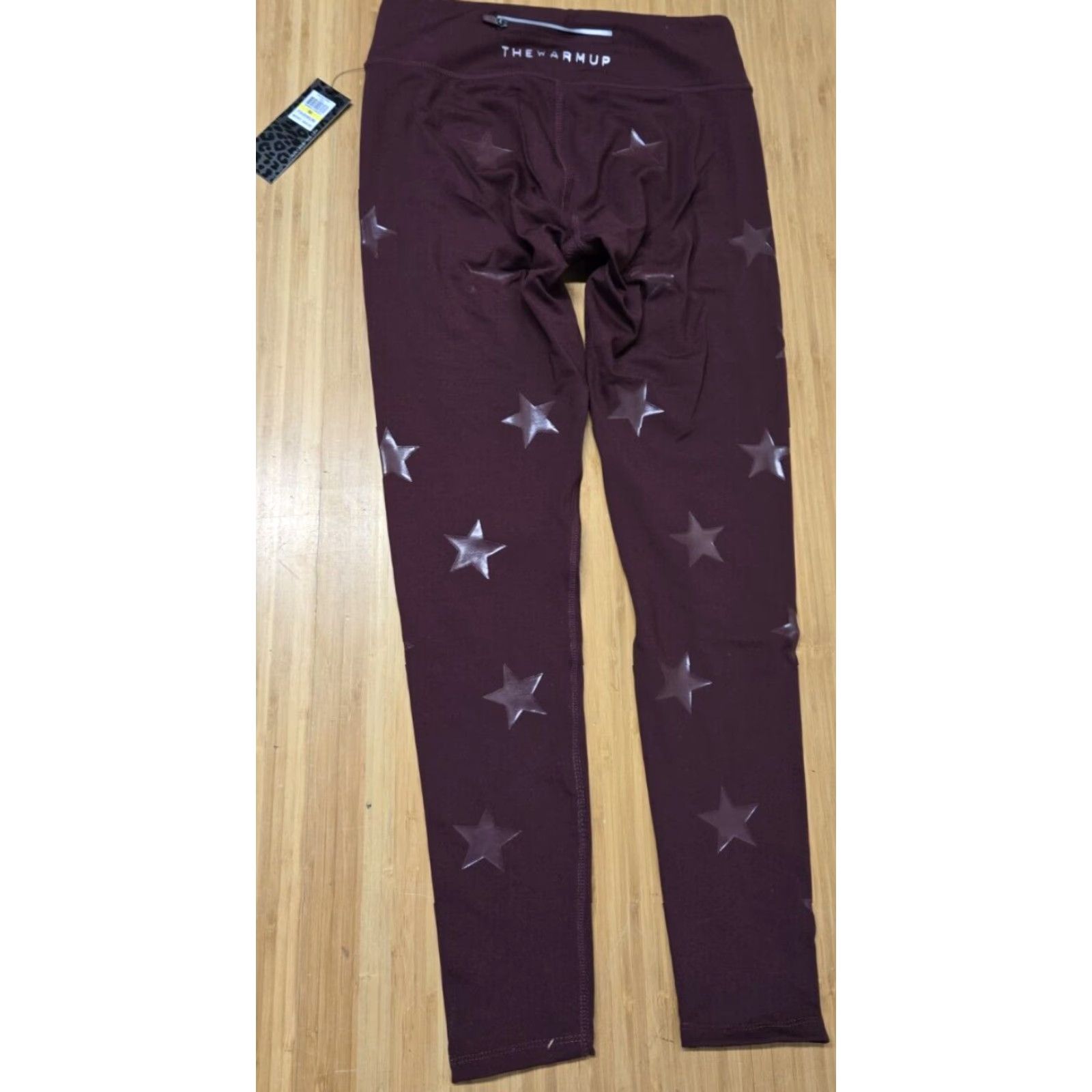 Jessica Simpson Jessica Simpson Warm Up Leggings Stars Fig Medium Women's Activewear Zip Pocket Size 32" / US 10 / IT 46 - 5 Thumbnail