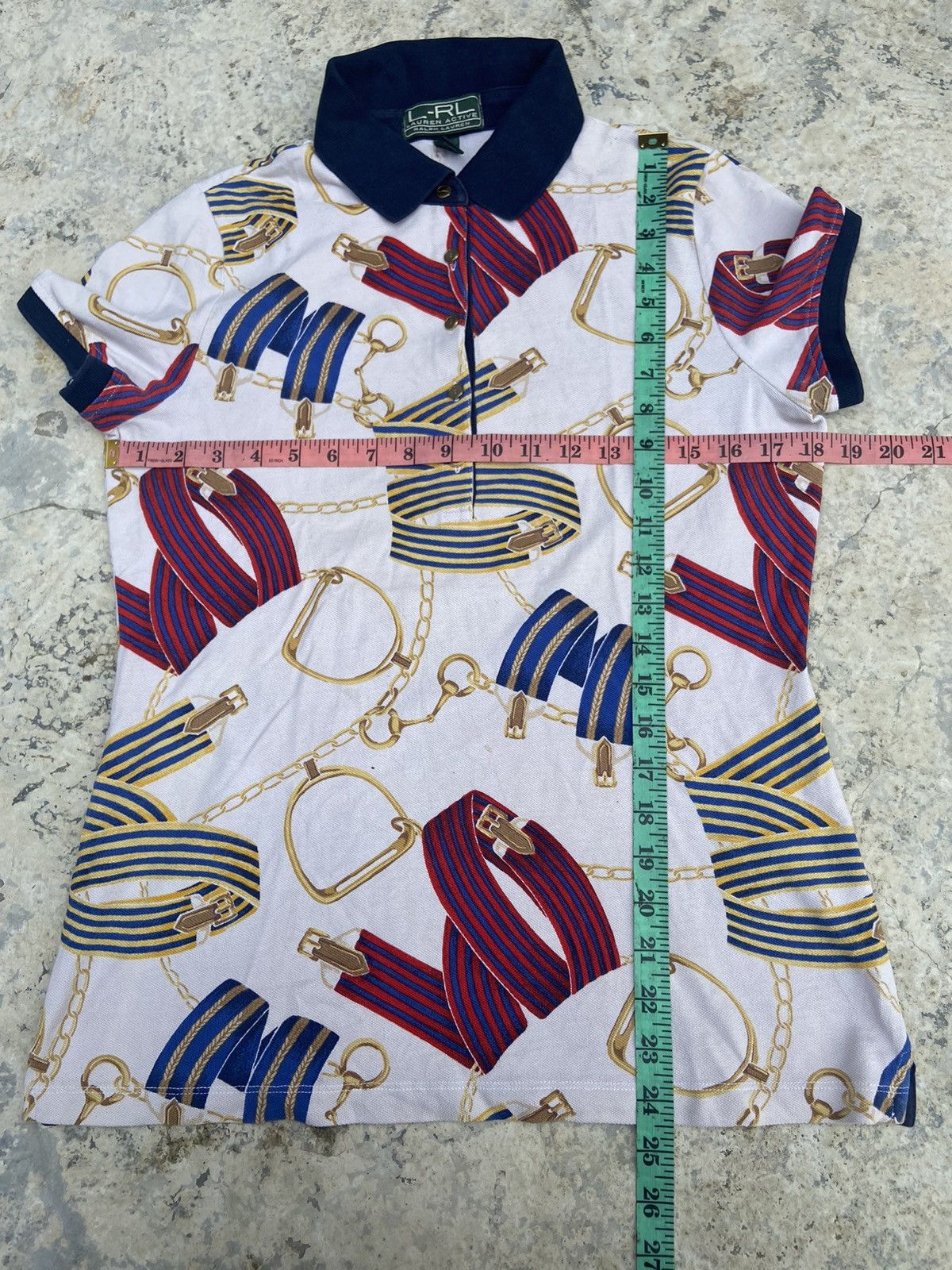 Lauren Ralph Lauren 💥 Rare 💥 LRL ralph Lauren women polo shirt full print Size M / US 6-8 / IT 42-44 - 9 Thumbnail
