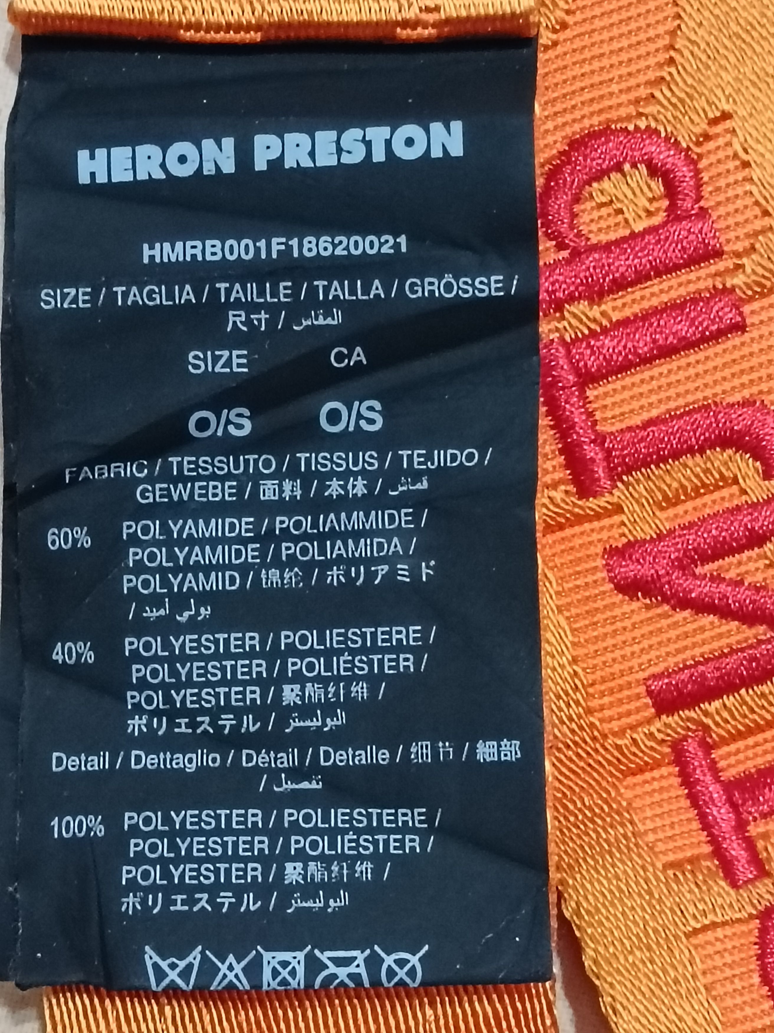 Heron Preston HERON PRESTON EMBROIDERED LOGO INDUSTRIAL JACQUARD BELT Size ONE SIZE - 3 Thumbnail