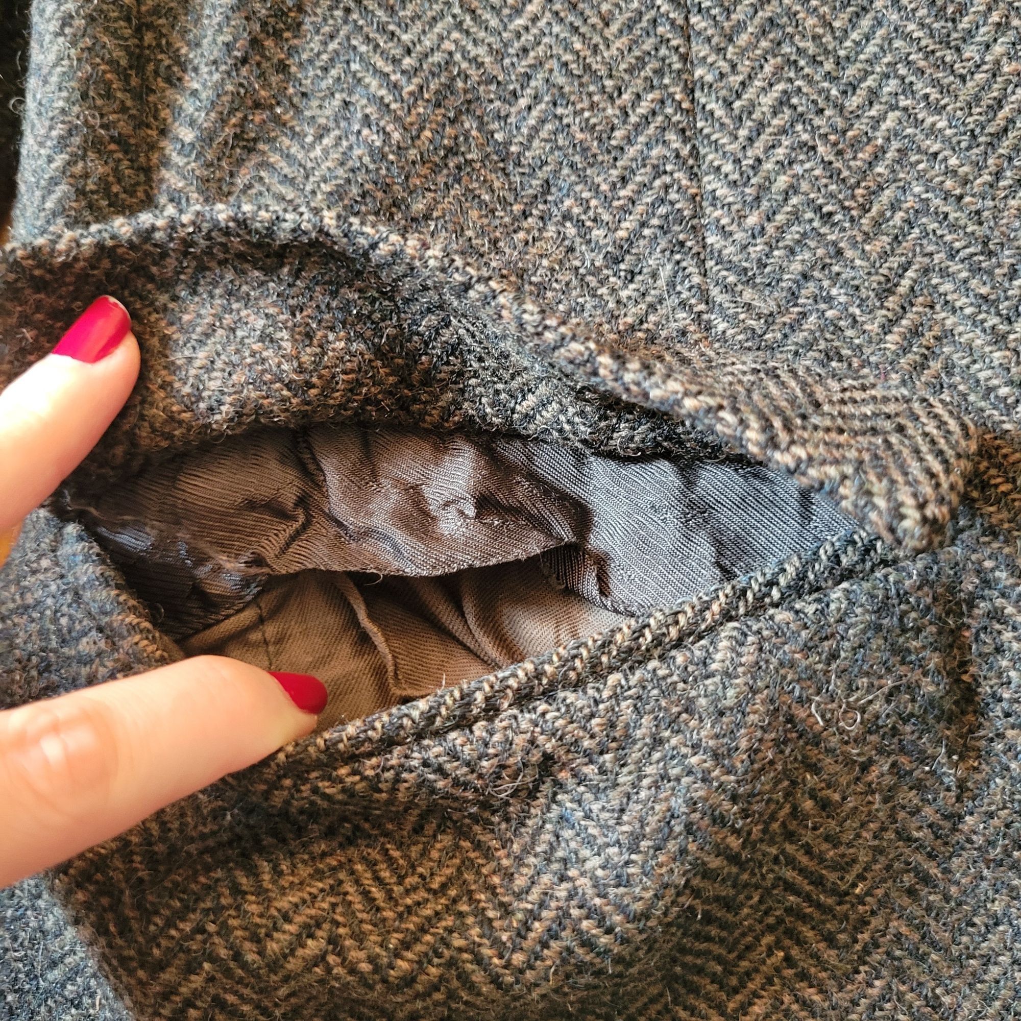 Harris Tweed Harris Tweed Handwoven Wool Blazer Jacket Sears Herringbone Size 44R - 12 Thumbnail