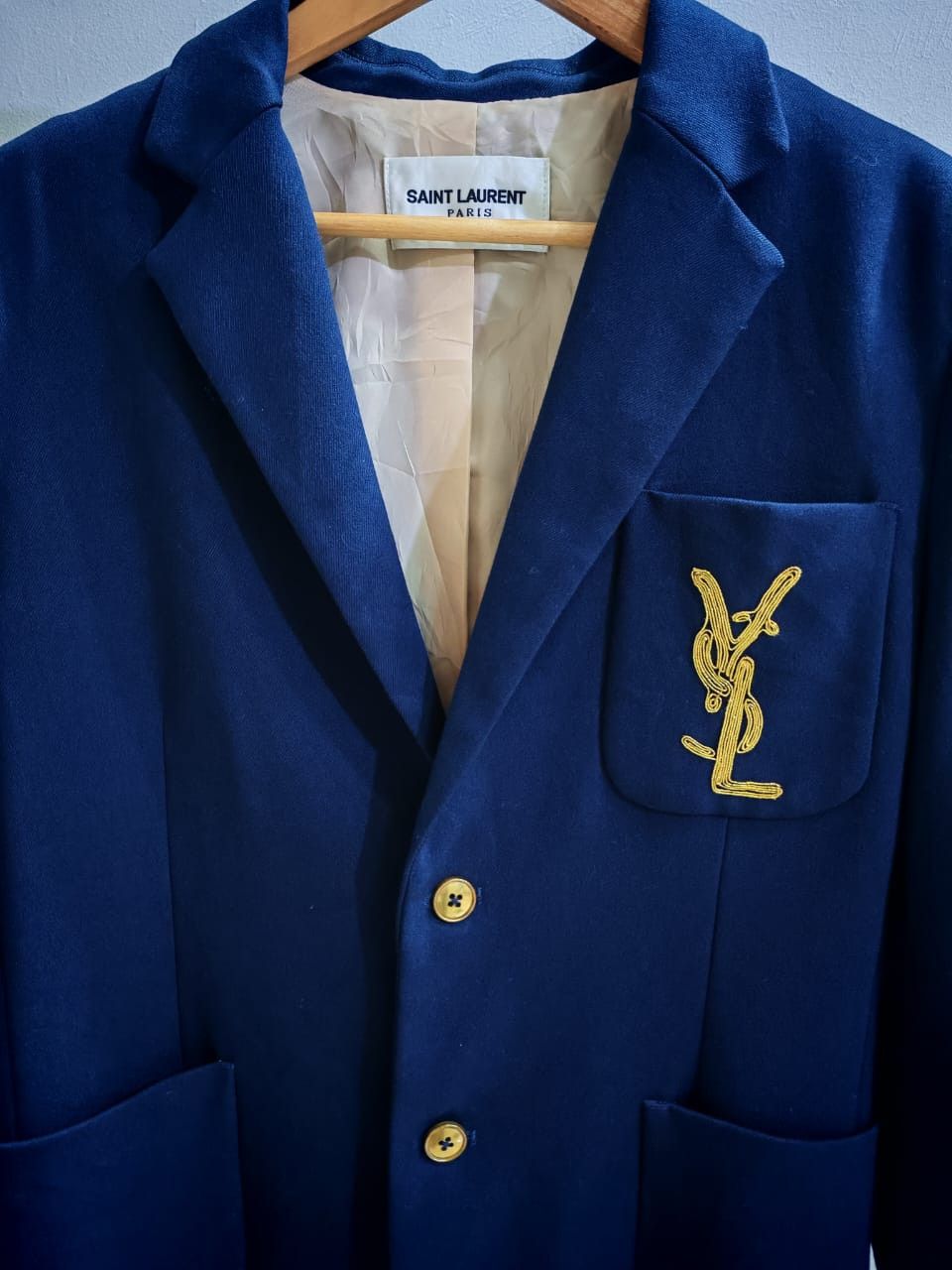 Saint Laurent Paris Saint Laurent Paris YSL Embroidery Blazer Size US M / EU 48-50 / 2 - 2 Thumbnail