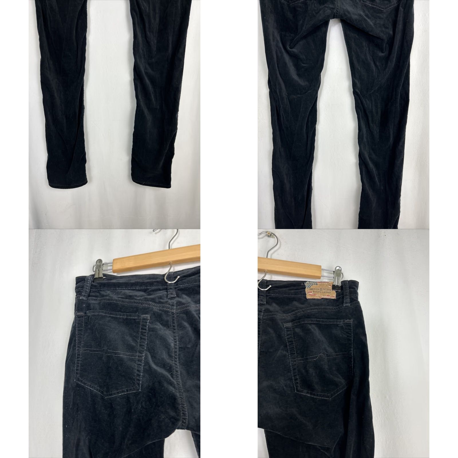 Vintage Ralph Lauren Denim & Supply Black Pants Tapered 34x34 Men Cotton Blend Pants Size US 34 / EU 50 - 8 Thumbnail