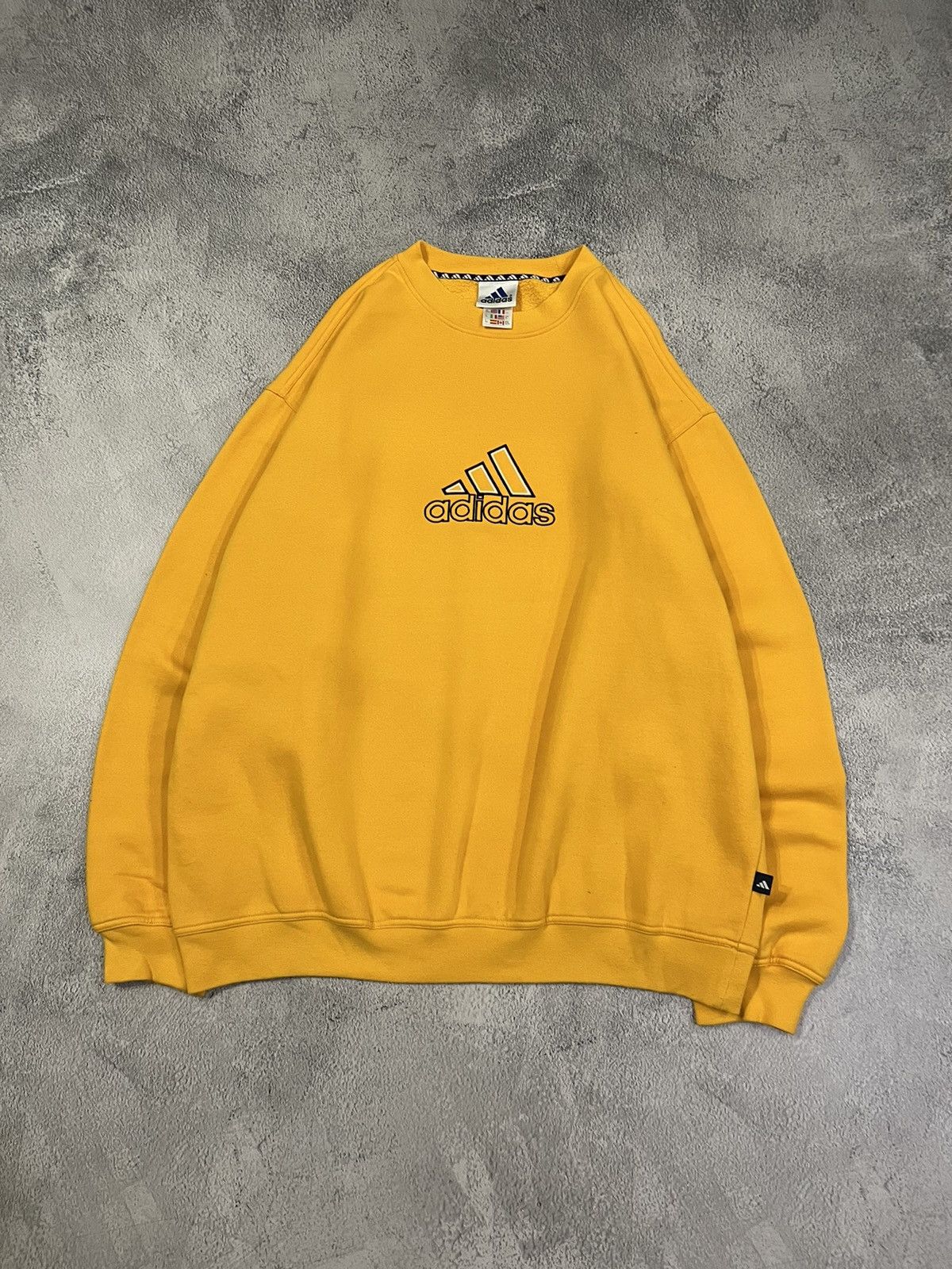 Adidas × Vintage Vintage Y2k Adidas 💛 Spell Out Big Logo Rare Sweatshirt 90’s Size US XL / EU 56 / 4 - 3 Thumbnail
