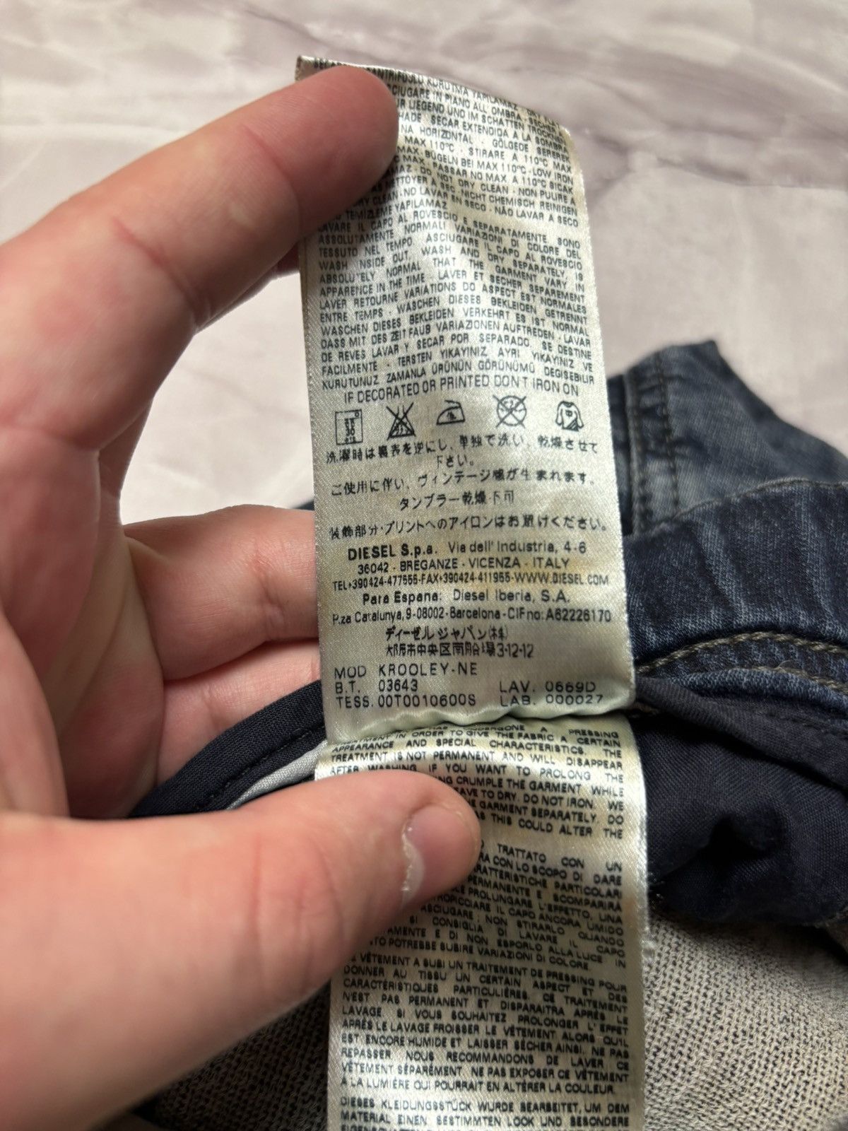 Diesel Diesel Krooley-Ne Jogg Jeans Denim Sweatpants Blue Mens 30 Size US 30 / EU 46 - 22 Thumbnail