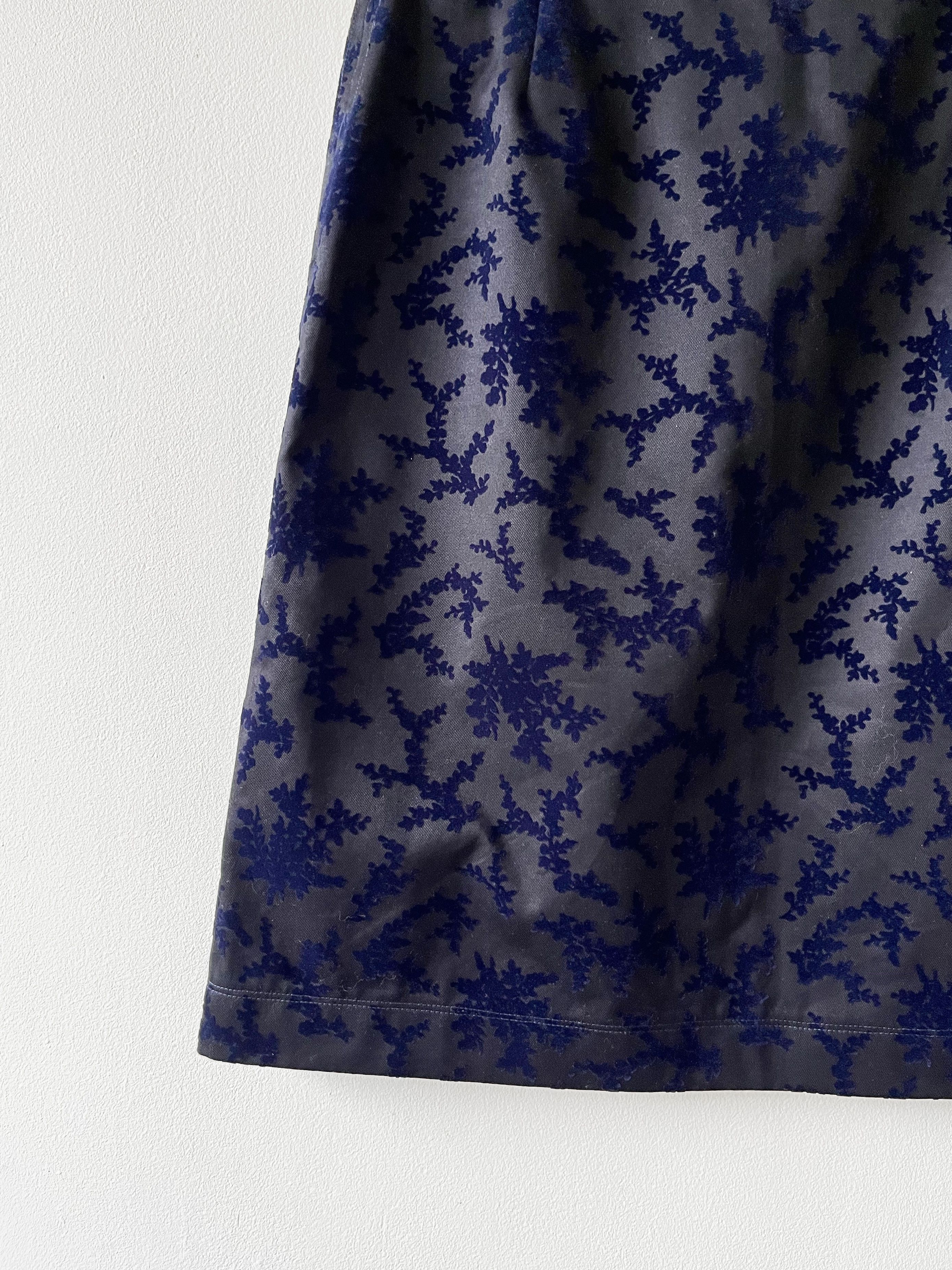 Jil Sander Jil Sander Floral Velvet Flock print skirt Size 28" / US 6 / IT 42 - 3 Thumbnail