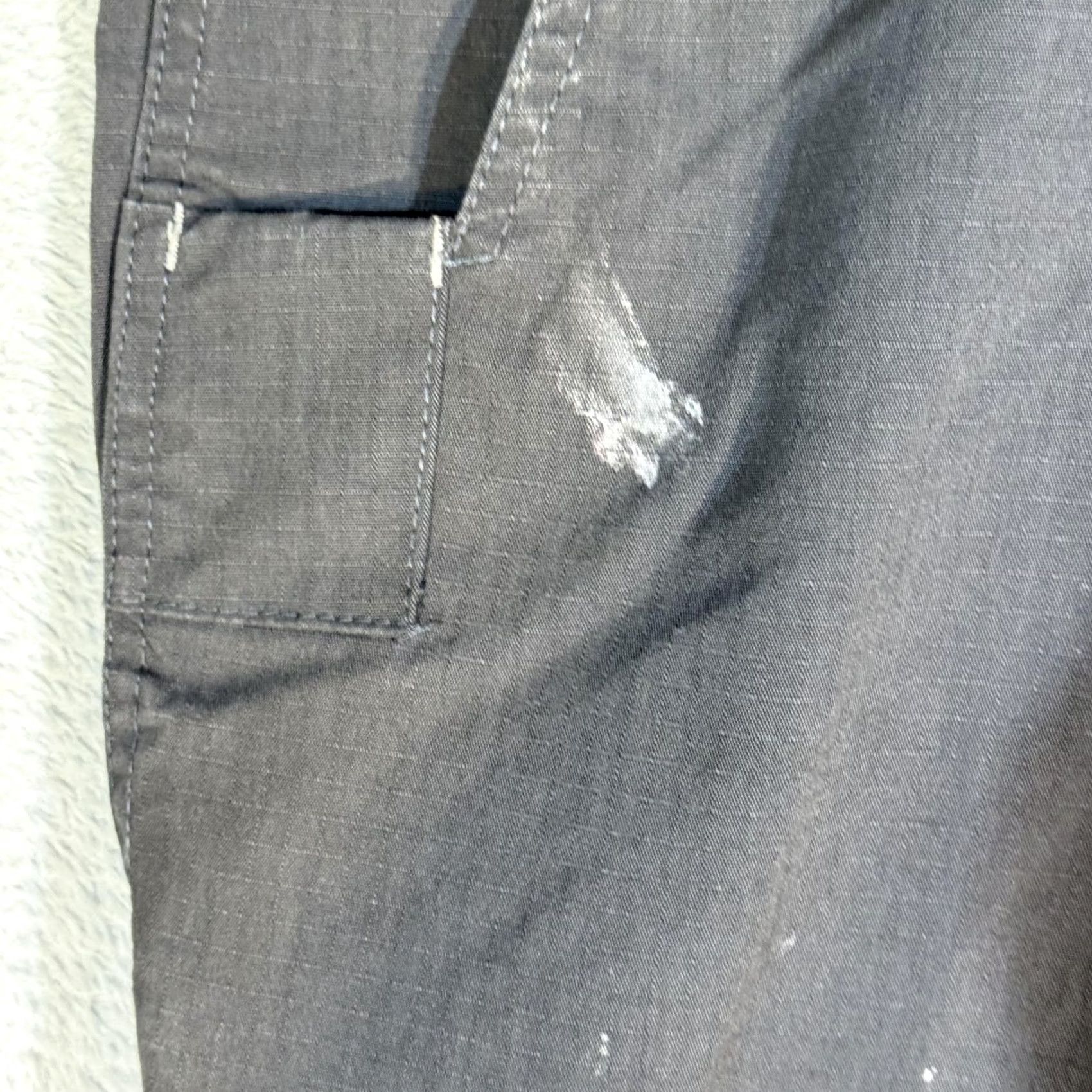 Carhartt VINTAGE Carhartt Pants Mens 36x30 Gray Ripstop Relaxed Fit Work Zip Pocket Distressed Size US 33 - 5 Thumbnail