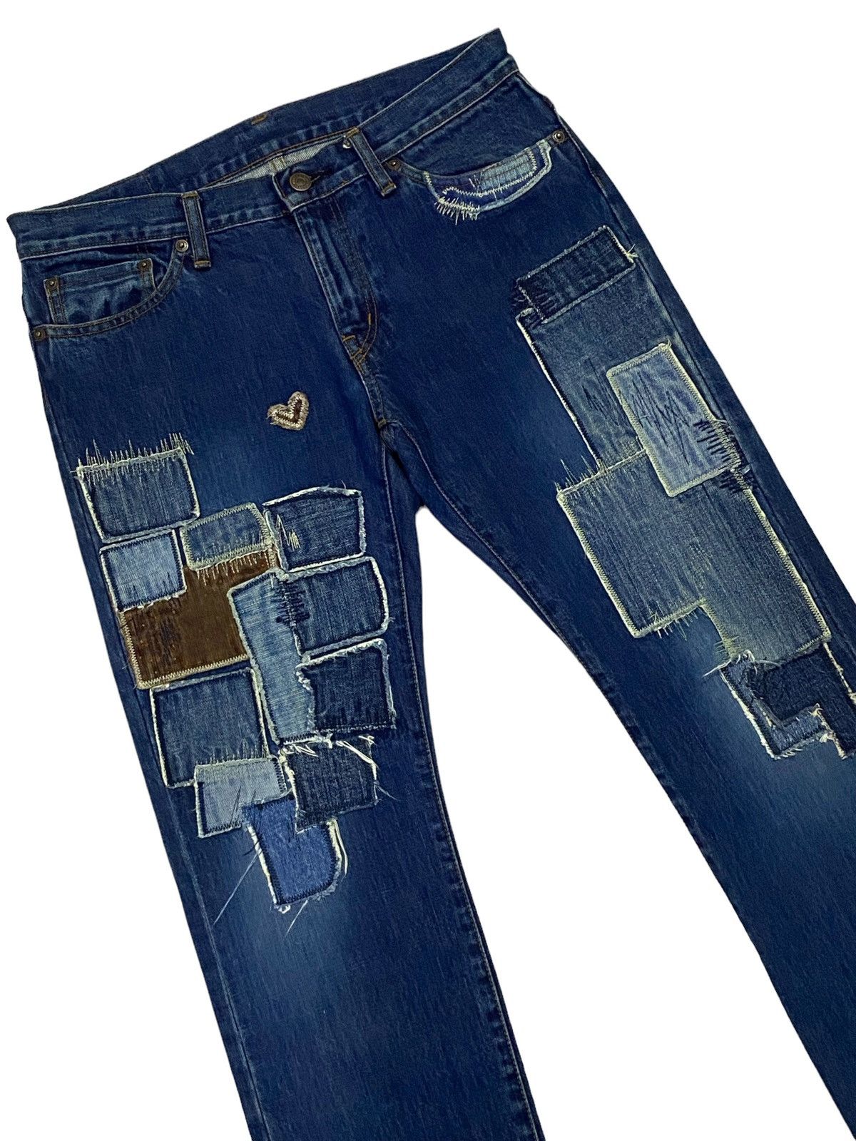 Hysteric Glamour × Japanese Brand Hysteric Glamour Patchwork Denim Pants Size US 30 / EU 46 - 19 Thumbnail
