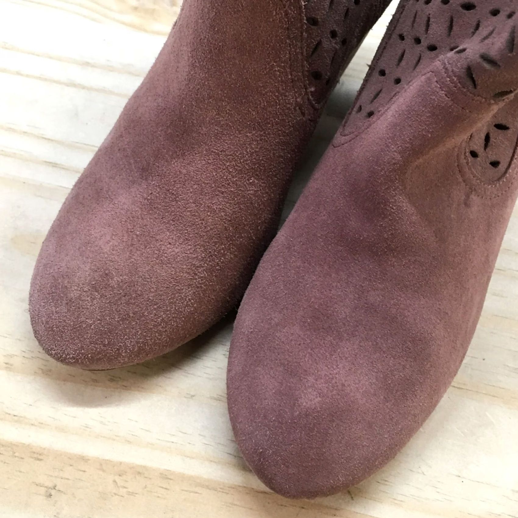 Jessica Simpson Jessica Simpson Boots Women's Fringe Ankle Booties Suede Pink Pull On 8.5M High Heel Size US 9 / IT 39 - 5 Thumbnail