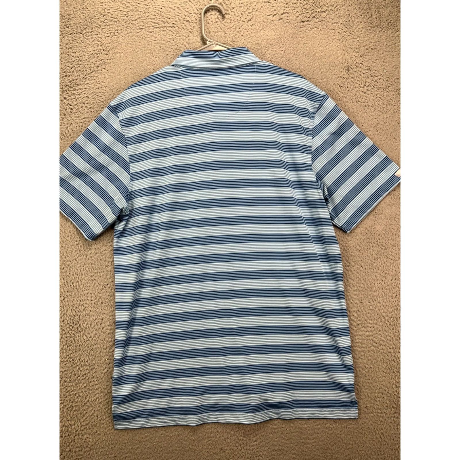 Vintage Straight Down Golf Polo Shirt Adult Large Blue Balance Stripe Short Sleeve Mens Regular Fit Size US L / EU 52-54 / 3 - 3 Thumbnail