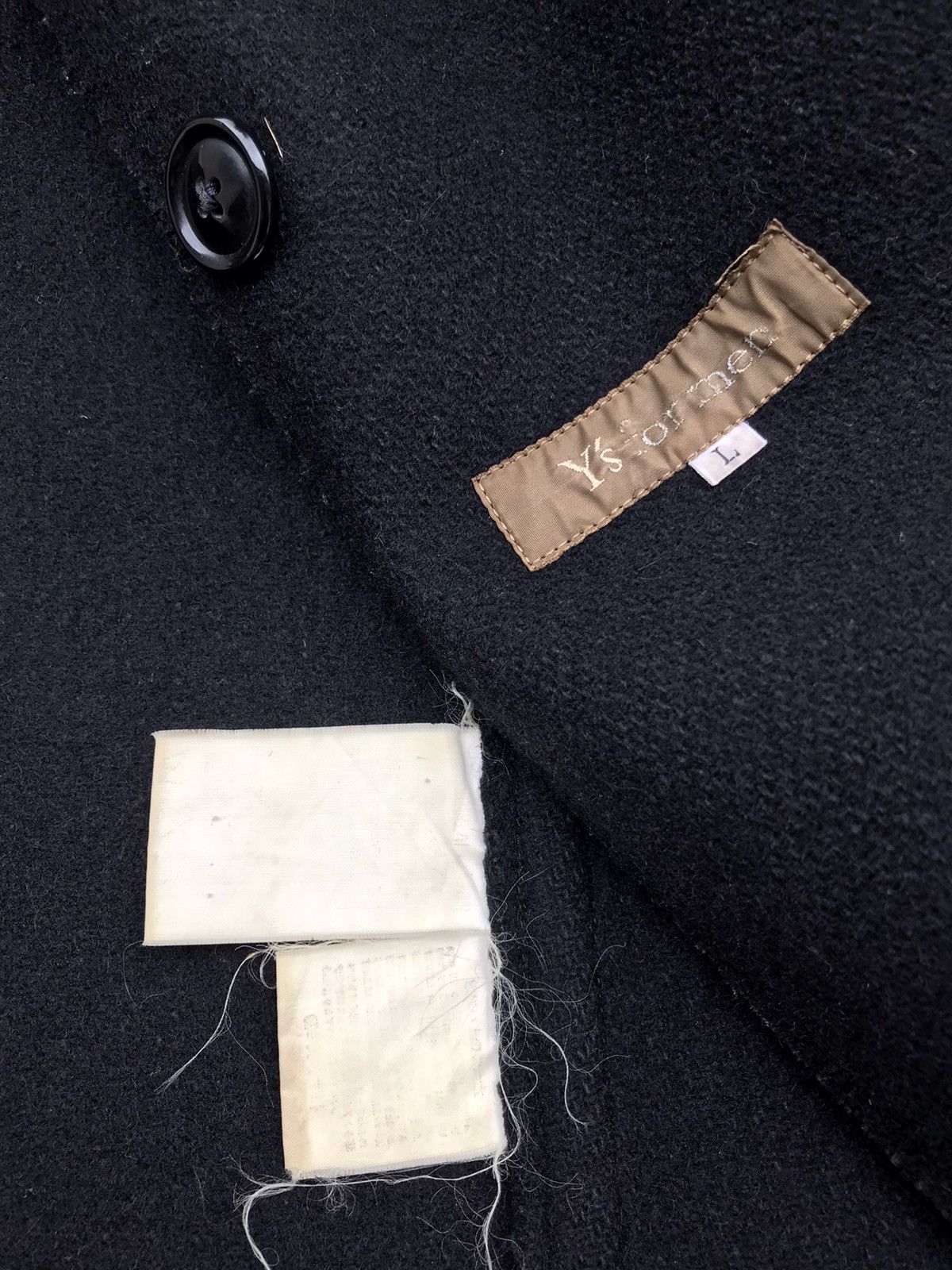 Yohji Yamamoto Yohji Yamamoto Black Wool Double Breasted Long Coat Size US L / EU 52-54 / 3 - 11 Thumbnail
