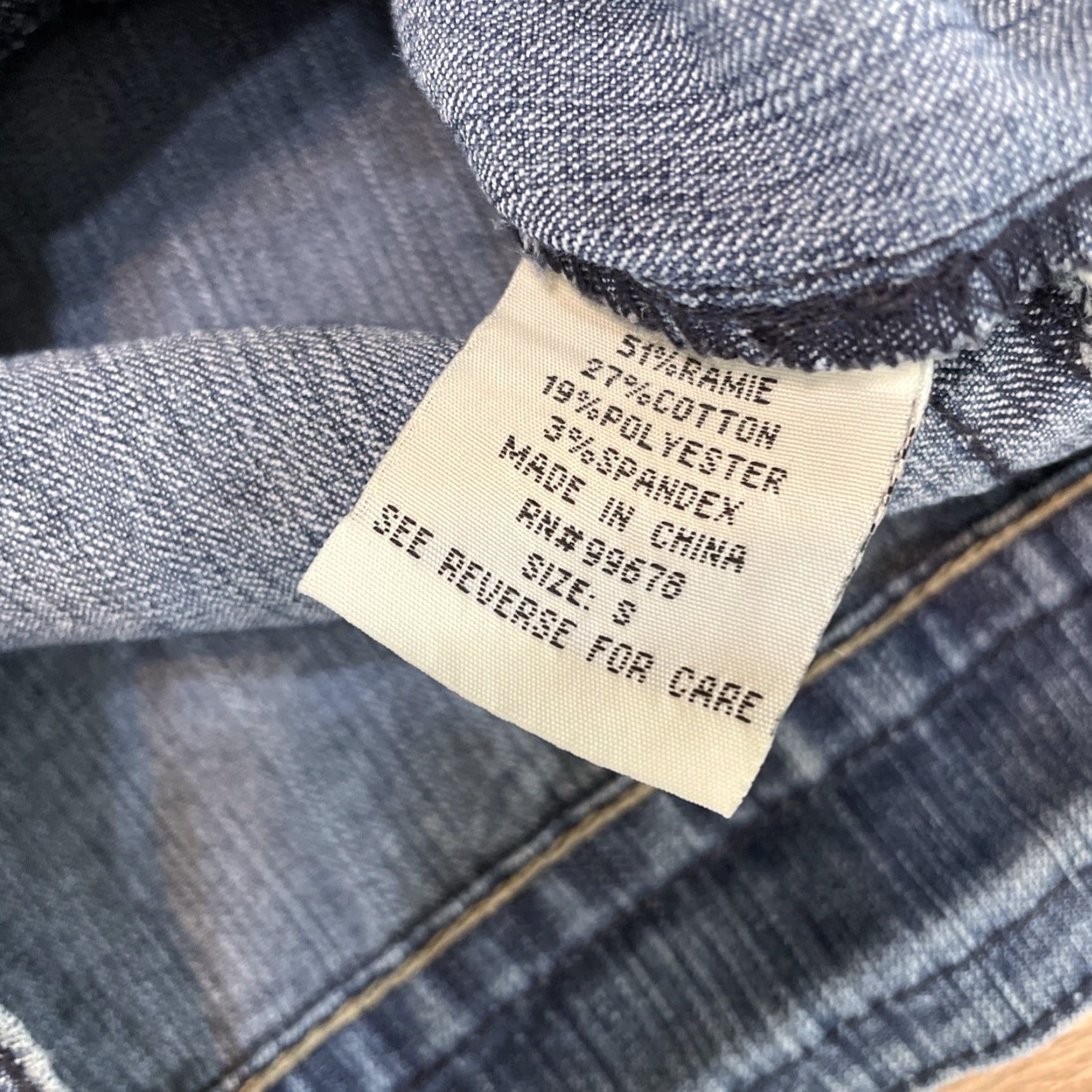 Denime VINTAGE Hydraulic Denim Jacket Womens Size Small Blue Trucker Cotton Blend Size 28" / US 6 / IT 42 - 2 Thumbnail