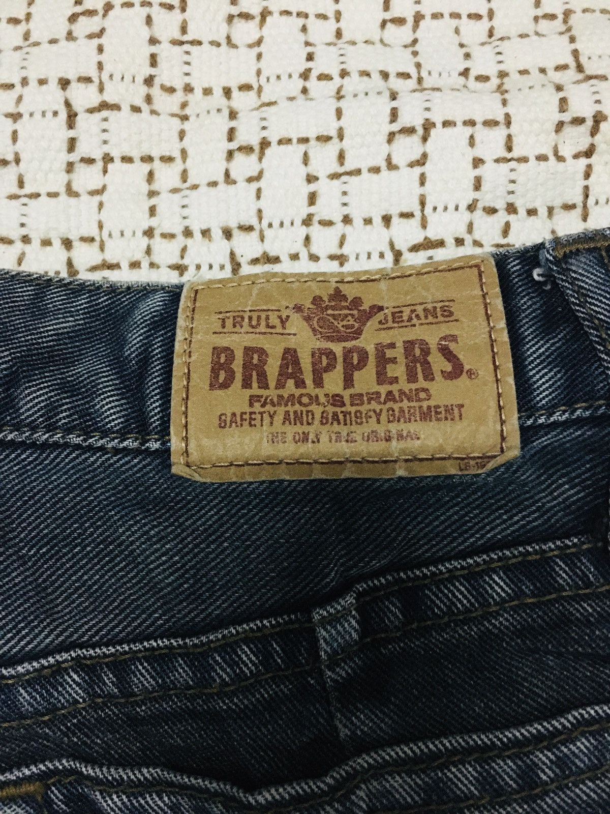 Japanese Brand Brappers Soft Denim Distressed Jeans (17) Size US 27 - 18 Thumbnail