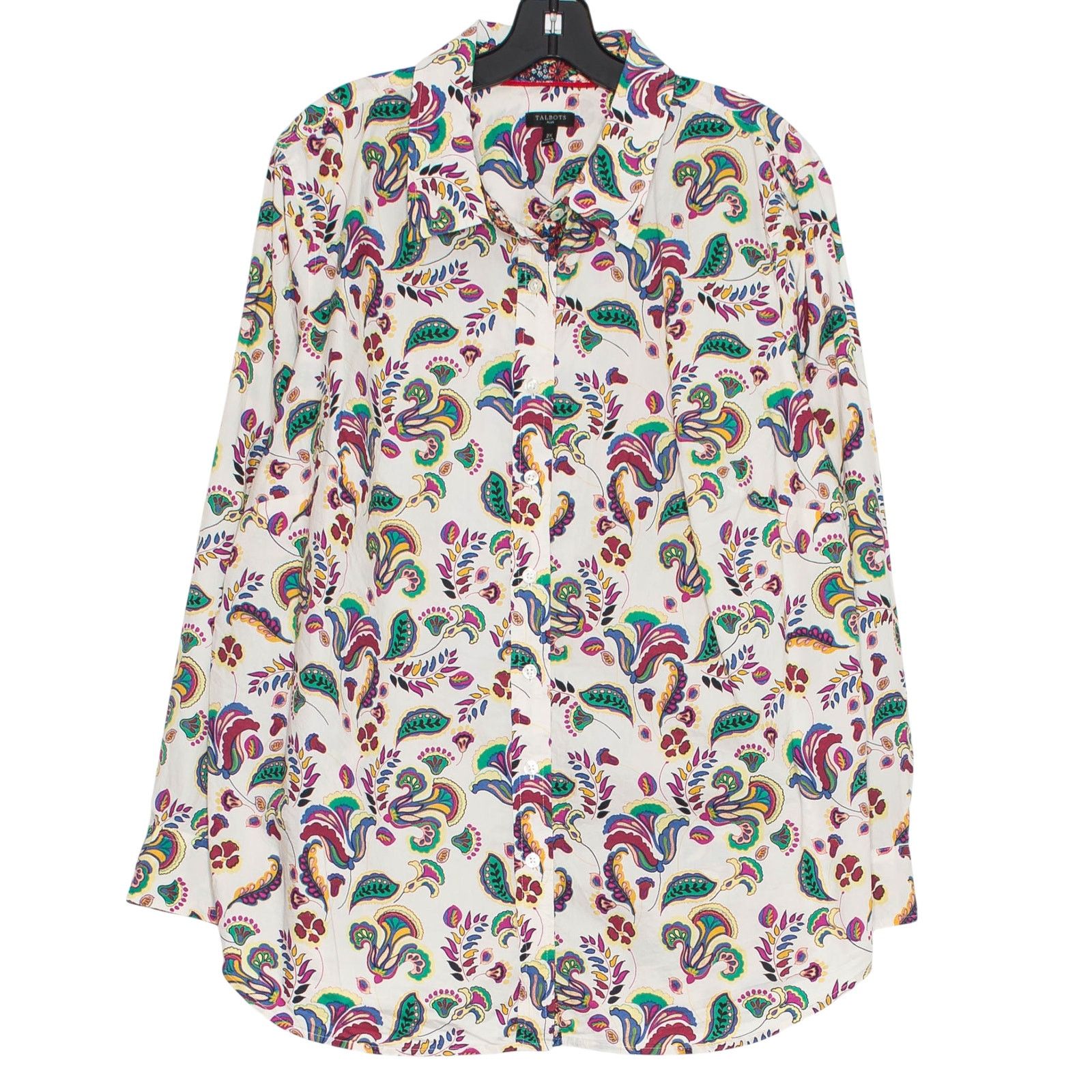 Talbots Talbots Paisley Floral Button Up Top Long Sleeve Boho 2X Size XXL / US 16-18 / IT 52-54 - 1 Thumbnail