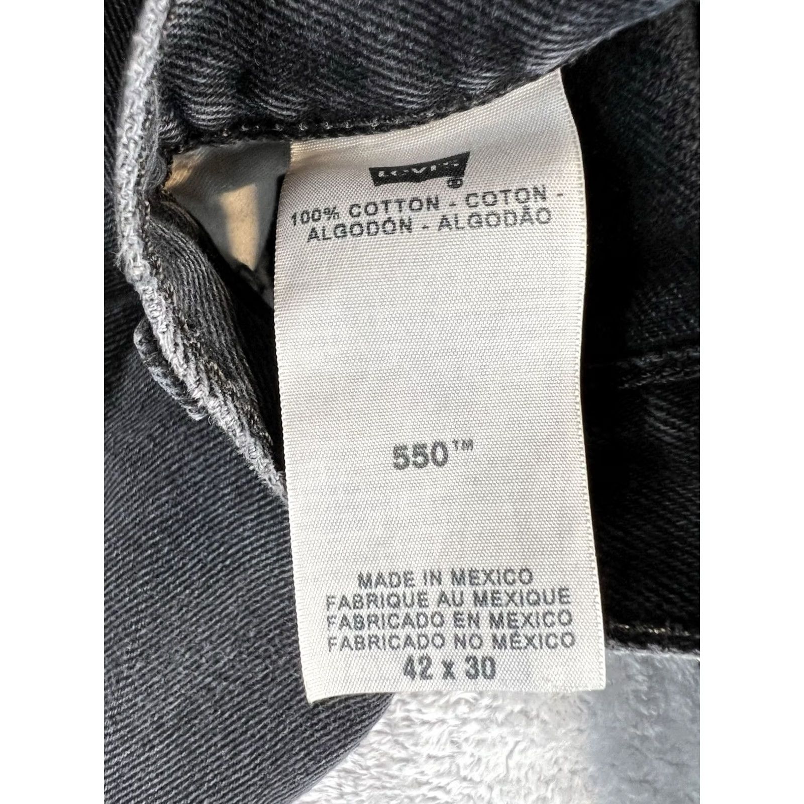 Levi's VTG Levi's 550 Jeans Mens 40x27 Black Straight Denim Casual Jeans Men's 5-Pocket Relaxed Fit Size US 40 / EU 56 - 4 Thumbnail