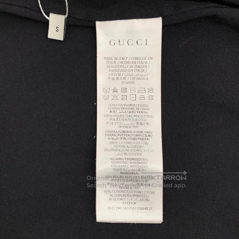 Gucci Gucci Black logo embroidered stand-up collar zipper long-s Size US S / EU 44-46 / 1 - 7 Thumbnail