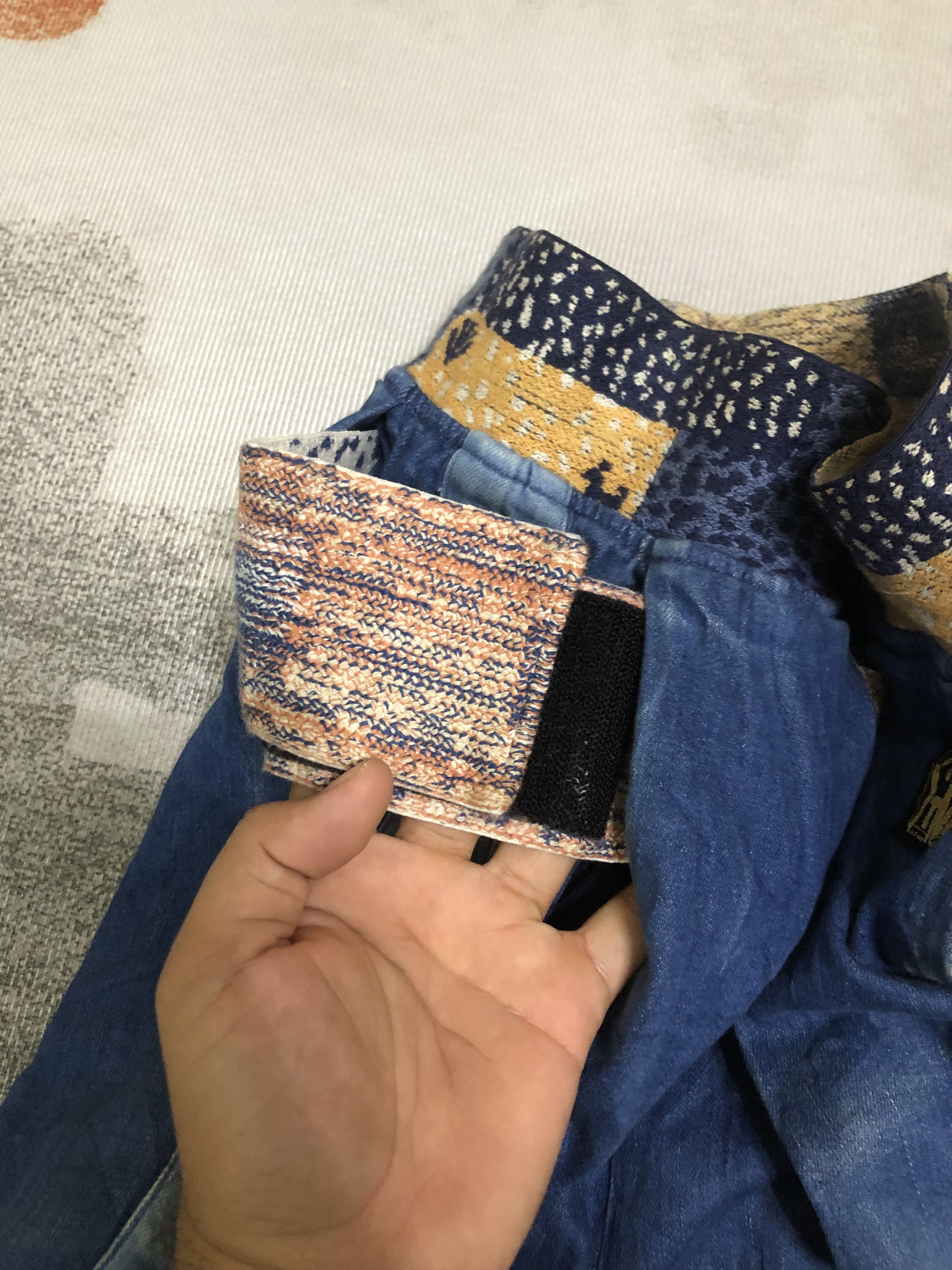 Kapital Kapital blue denim trousers with light blue sidebend Size US 30 / EU 46 - 9 Thumbnail