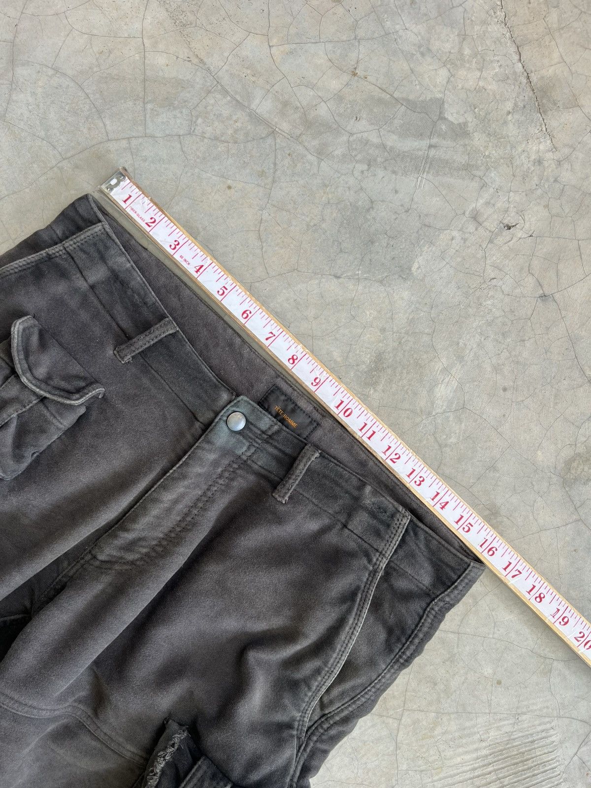 Tete Homme VINTAGE TETE HOMME Multi-Pocket Sun Faded Cargo Flare Pants Size US 32 / EU 48 - 11 Thumbnail