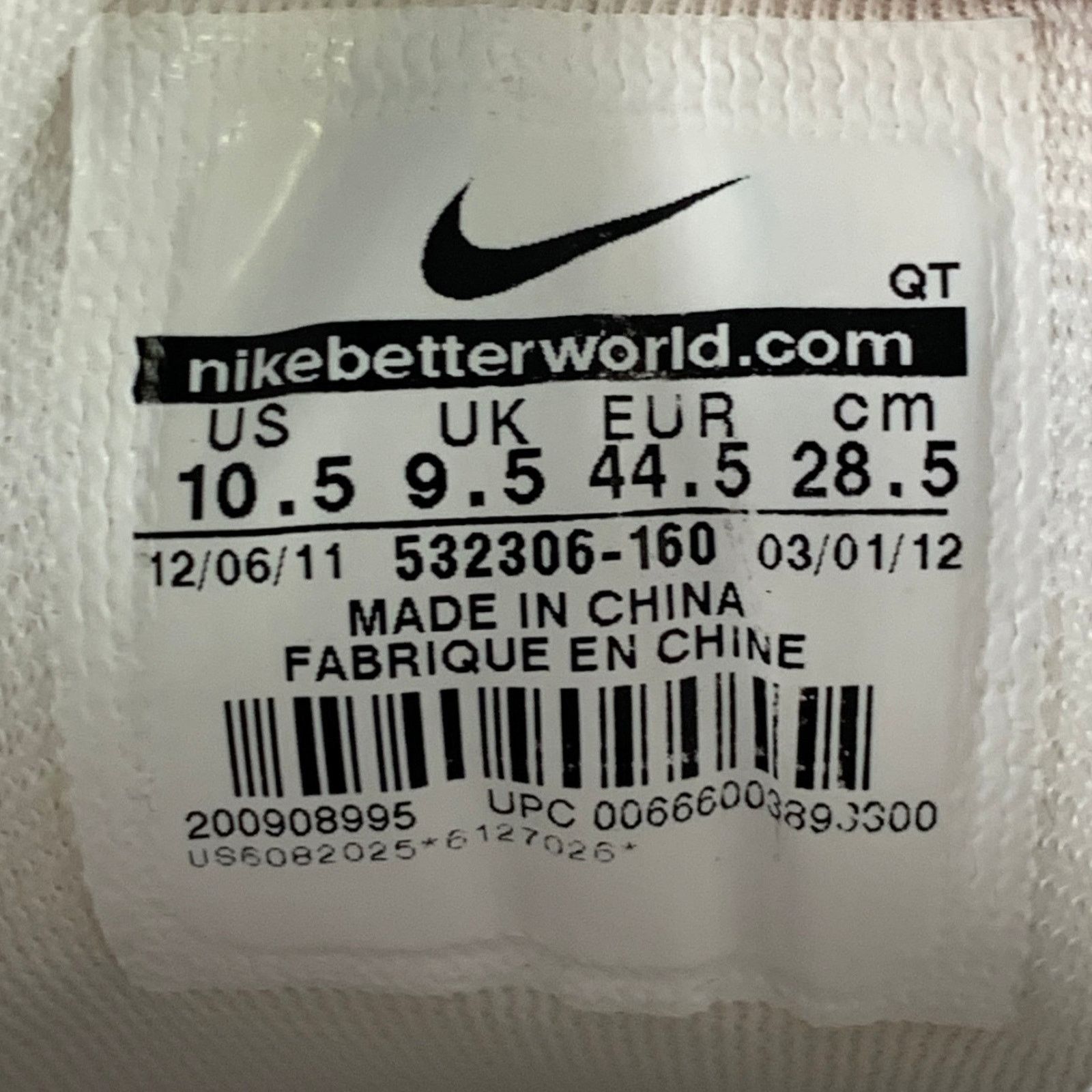 Nike White Multi Color Color Block Mesh Lace-Up Sneakers Size US 10.5 / EU 43-44 - 8 Thumbnail