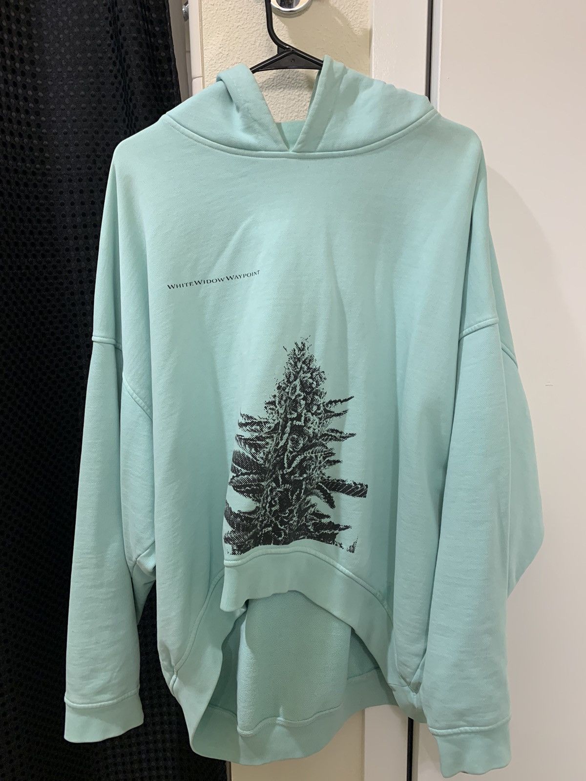 image of Fffpostalservice Round Hem Hoodie in Mint, Men's (Size Large)