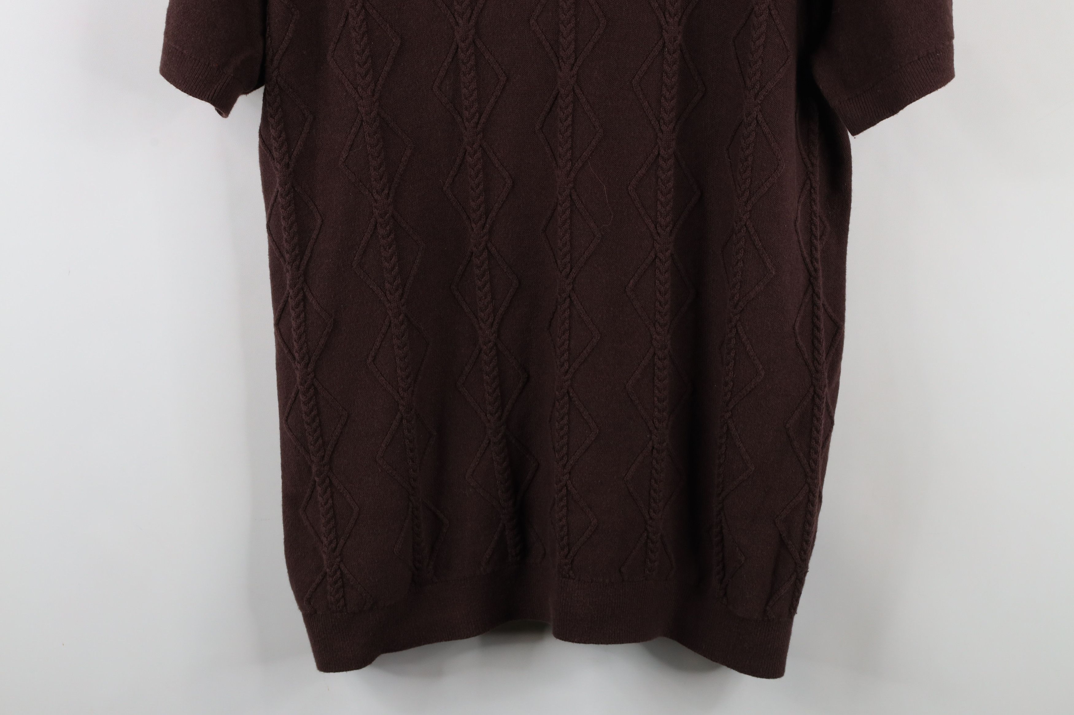 Abercrombie & Fitch × Vintage Vintage Y2K Abercrombie & Fitch Cable Knit Collared Polo Size US L / EU 52-54 / 3 - 3 Thumbnail