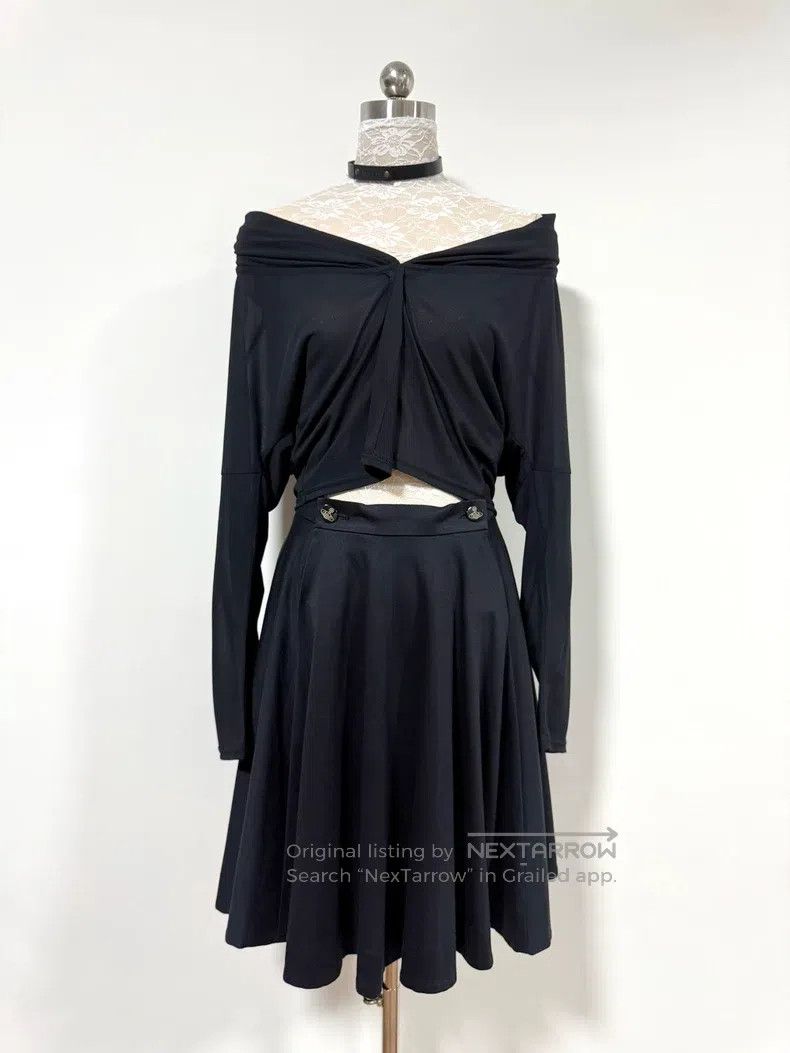 Vivienne Westwood Vivienne Westwood size 2 Black double Saturn buckle A-line Size 24" / US 00 / IT 34 - 7 Thumbnail