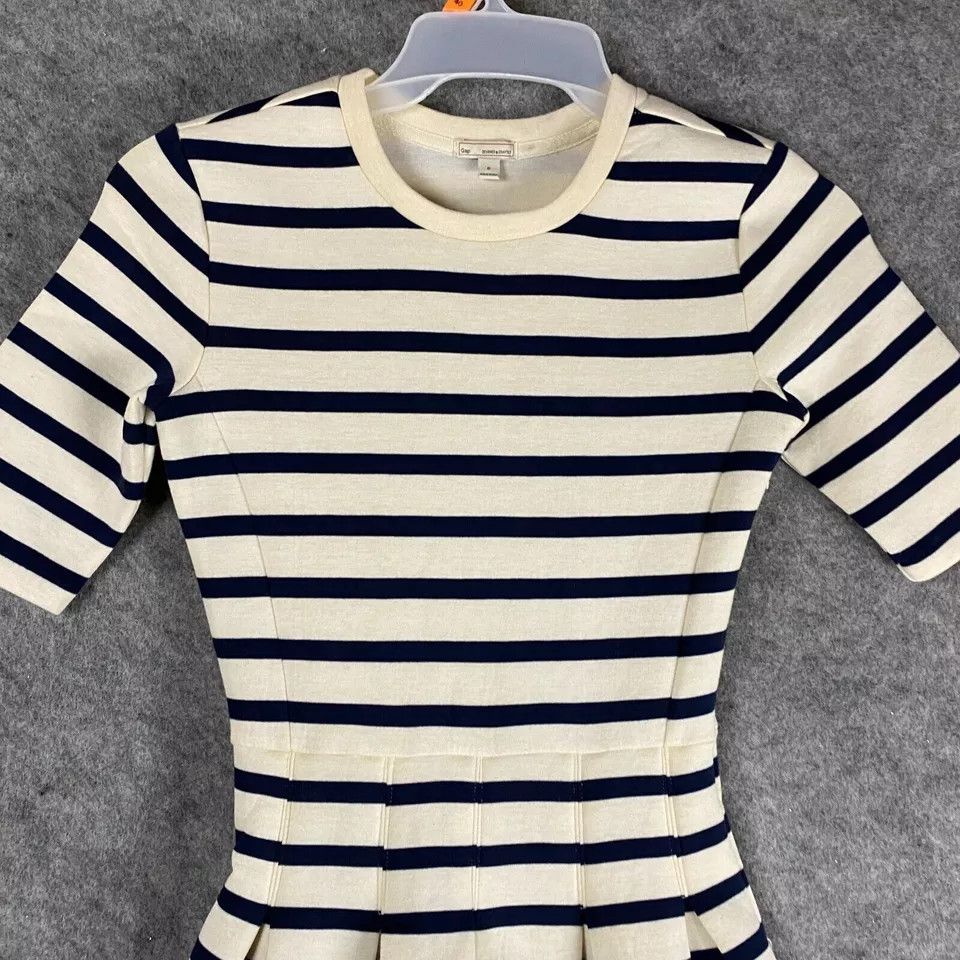 Gap Gap Dress Size 0 Women's A-Line Striped Zipper Close Size XS / US 0-2 / IT 36-38 - 2 Thumbnail
