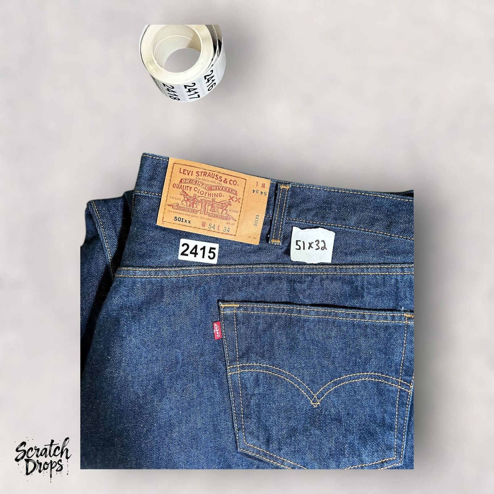 Levi's Vintage Levi’s 501xx Shrink-to-Fit Jeans USA W54 L34 501 Men Size US 38 / EU 54 - 7 Thumbnail