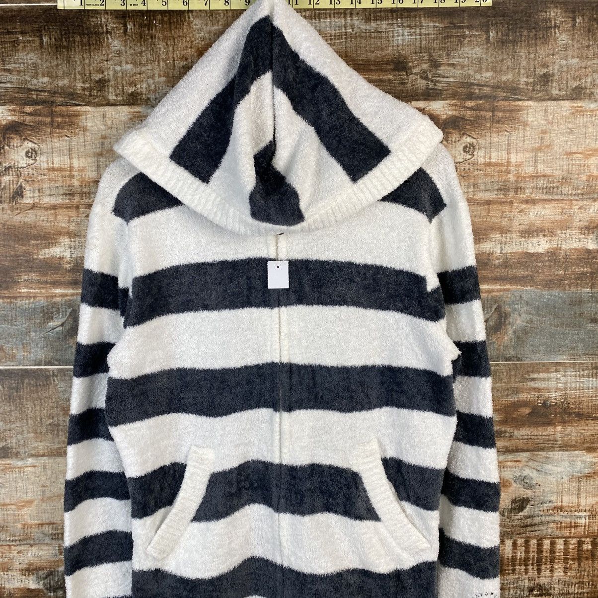 Japanese Brand DL Gelato Pique Stripe Black Hoodie #C1045 Size M / US 6-8 / IT 42-44 - 2 Thumbnail