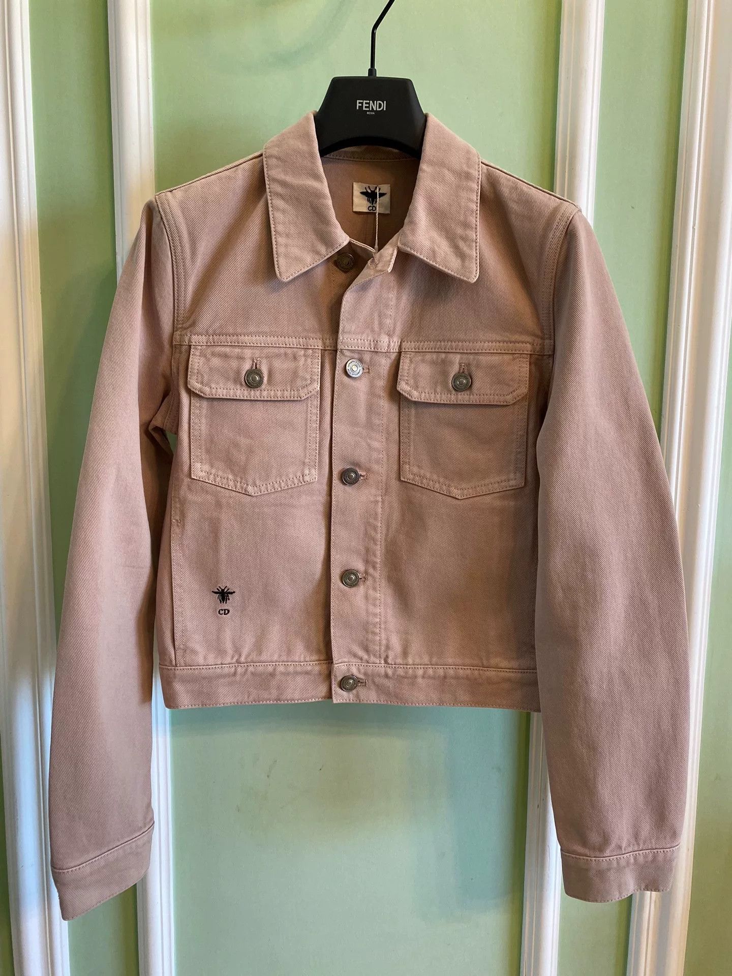 Dior Dior Pink Denim Jacket Size XS / US 0-2 / IT 36-38 - 1 Thumbnail