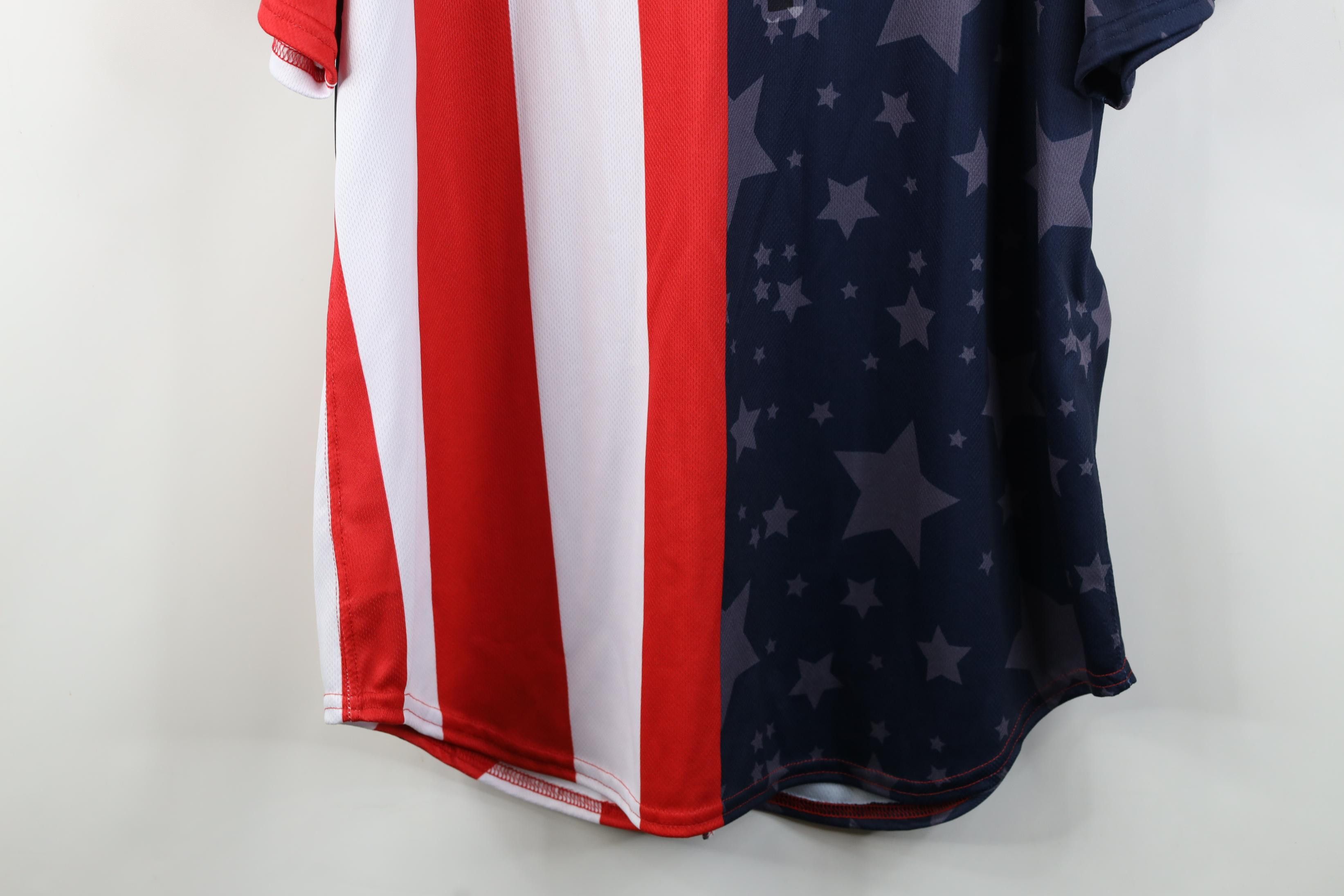 Wilson Wilson Game Issue July 4th Clearwater Threshers Jersey #37 Size US XXL / EU 58 / 5 - 17 Thumbnail