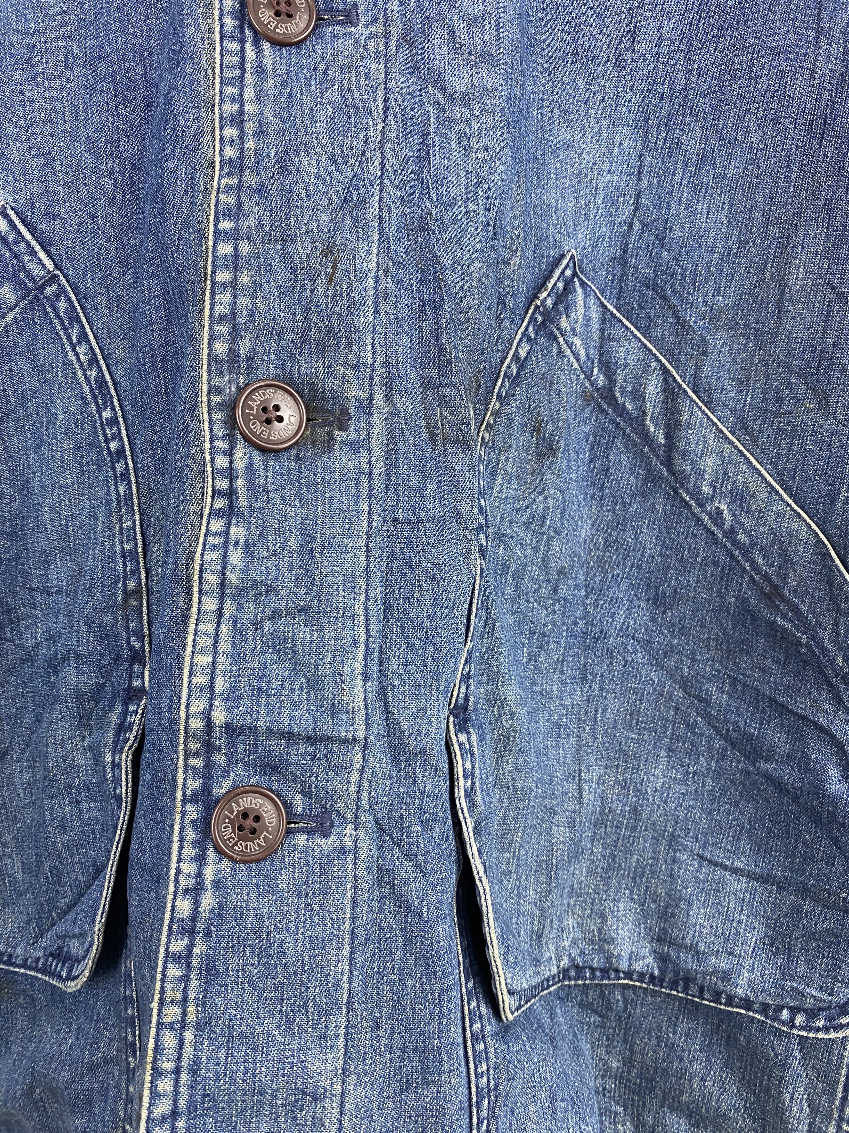 Lands' End Vintage Lands End Denim Jacket jacket J2011 Size US L / EU 52-54 / 3 - 8 Thumbnail