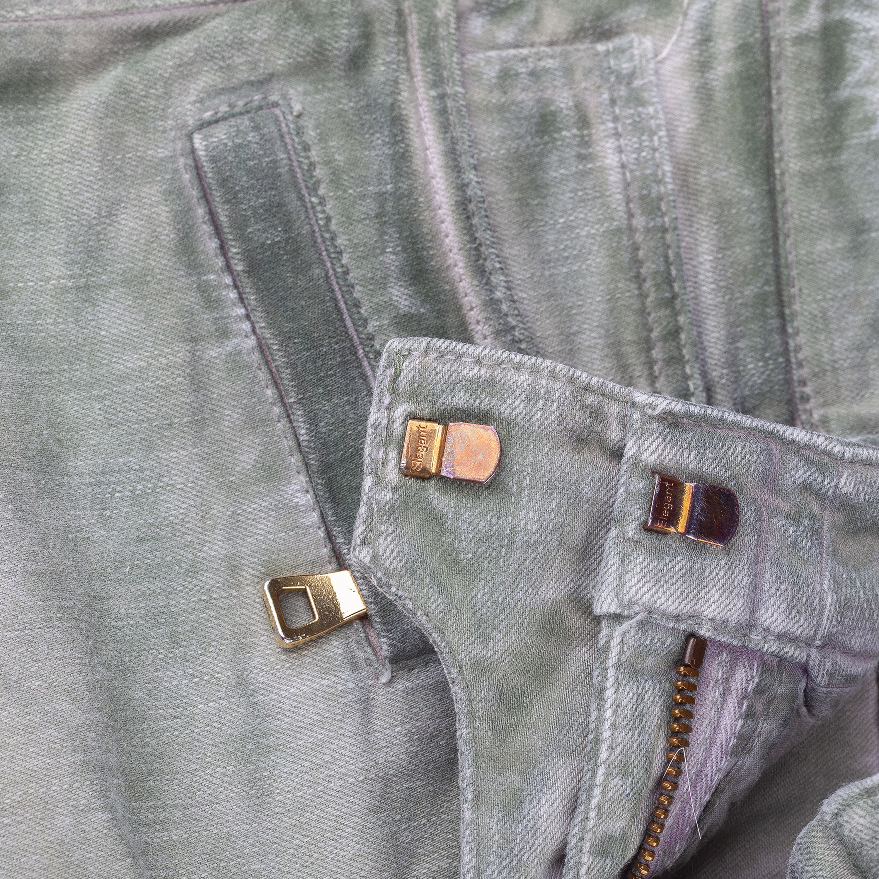 Balmain Balmain Paris Washed Military Green Biker Skinny Jeans Size 26" / US 2 / IT 38 - 7 Thumbnail